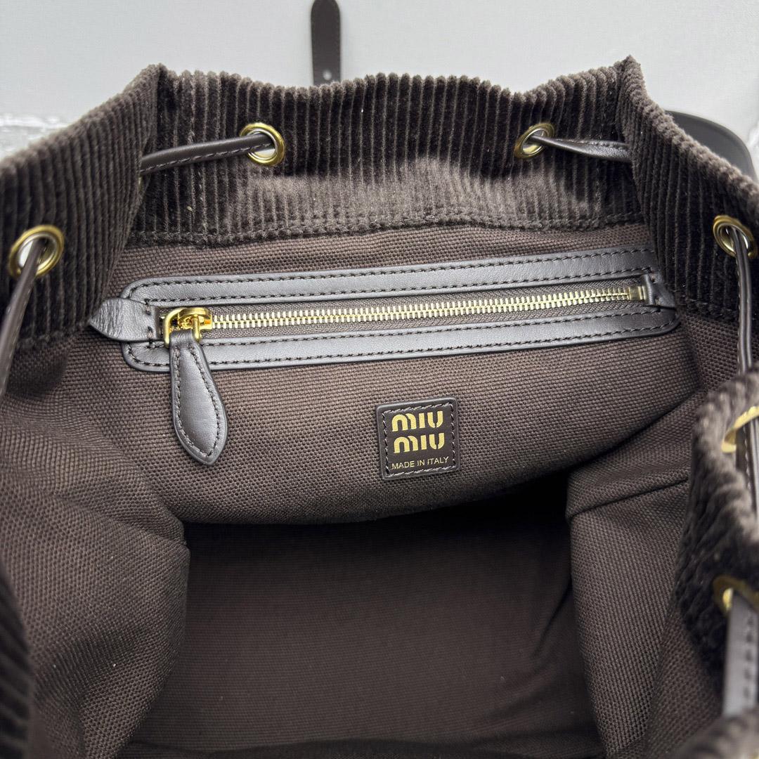Miu Miu  Large Corduroy Backpack - DesignerGu