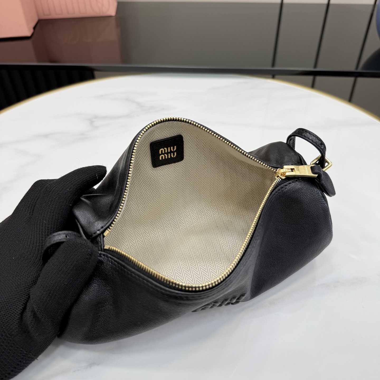 Miu Miu Nappa Leather Pouch - DesignerGu