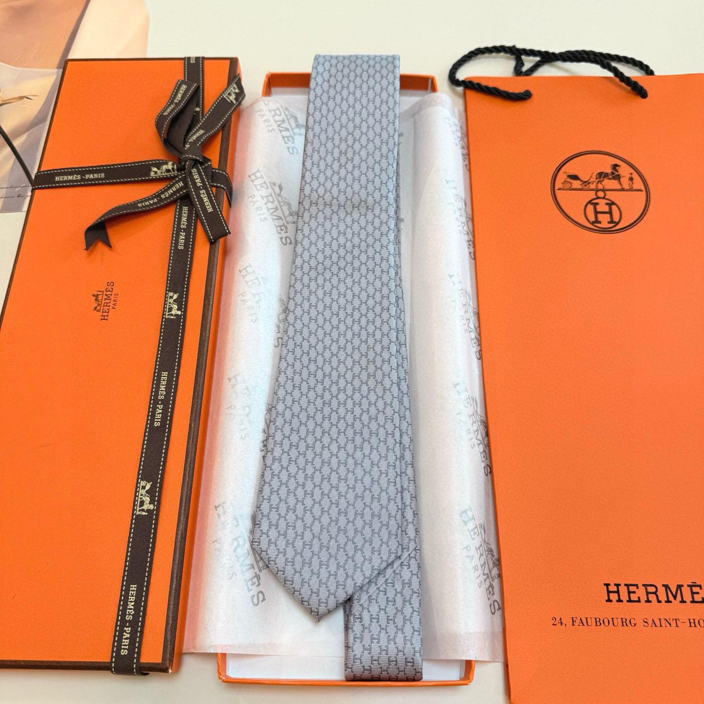 Hermes Dancing H Tie - DesignerGu