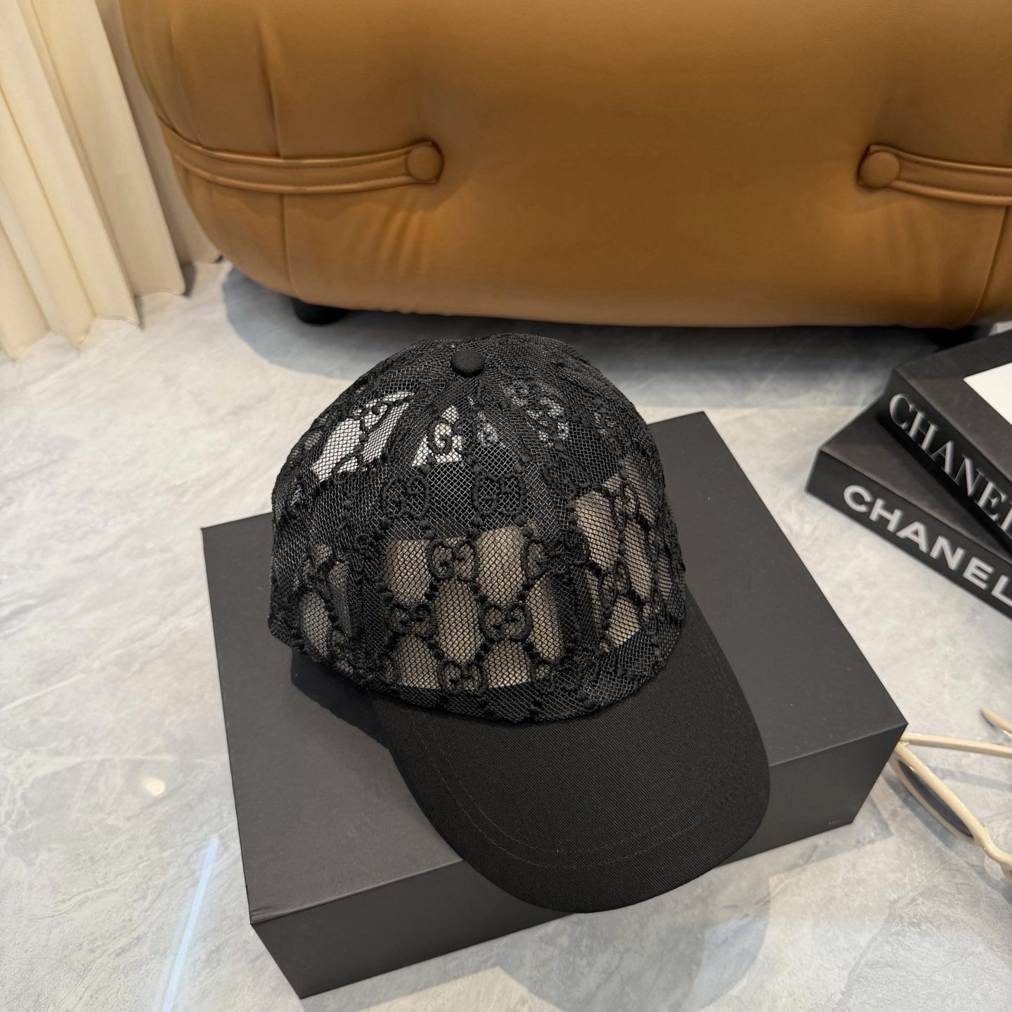 Gucci Mesh GG Monogram Shivali Baseball Hat  - DesignerGu