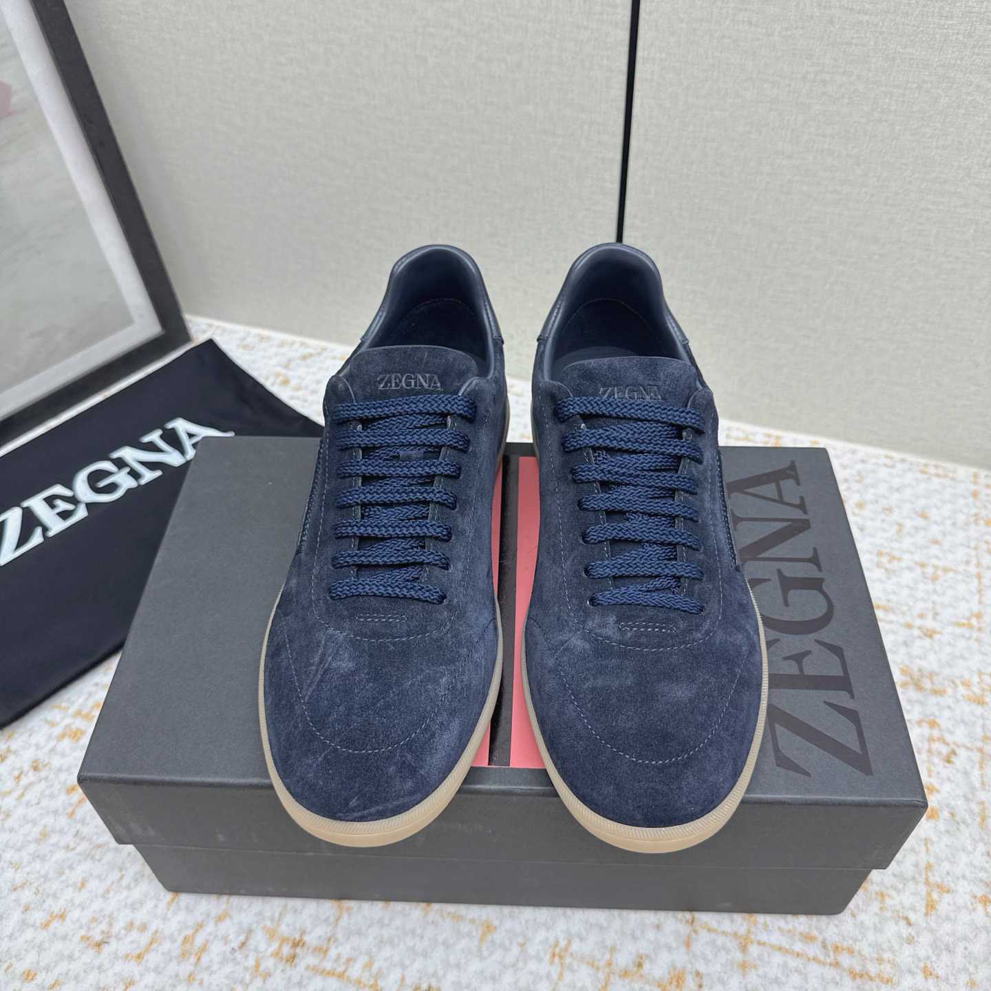 Zegna 232 Suede Sneakers - DesignerGu