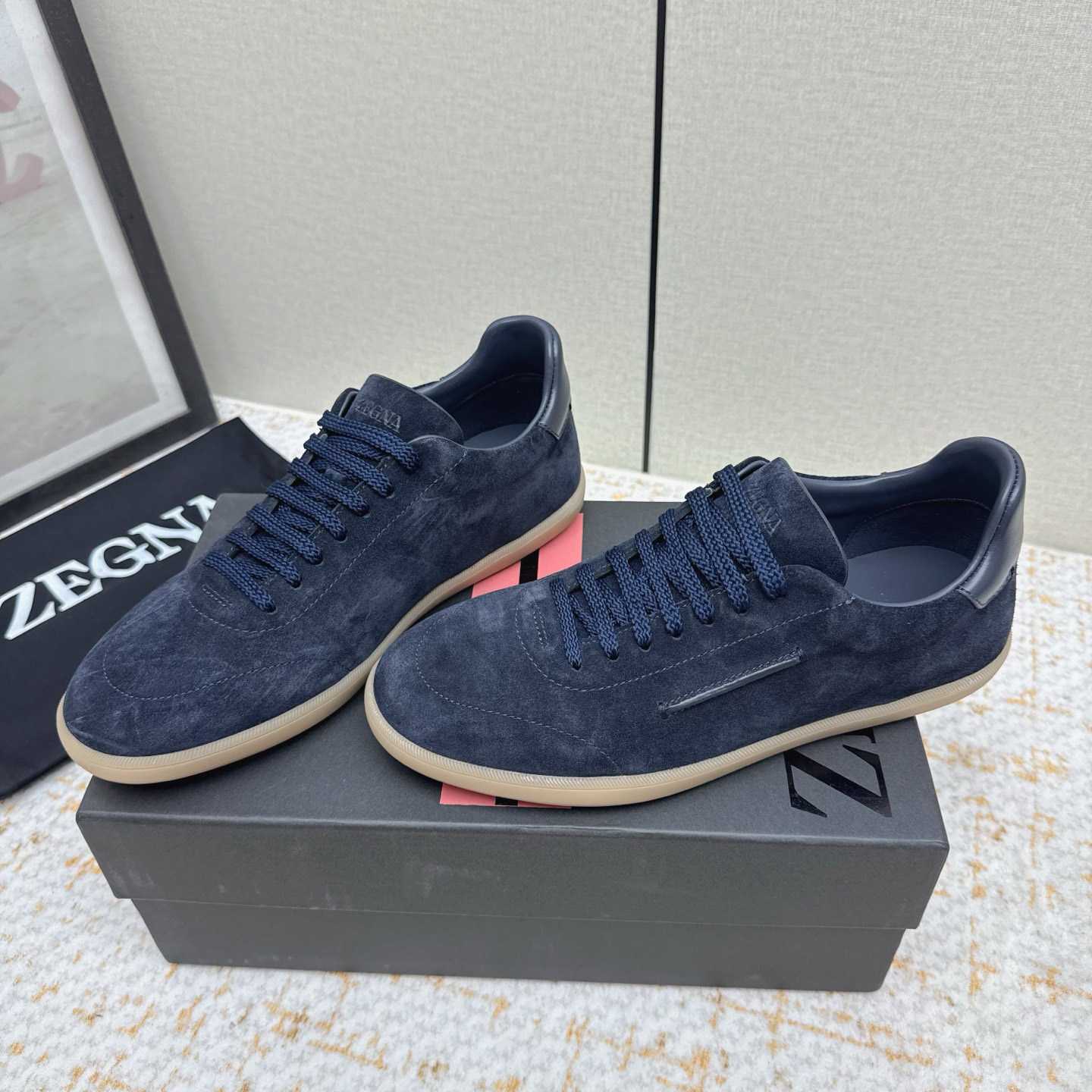 Zegna 232 Suede Sneakers - DesignerGu