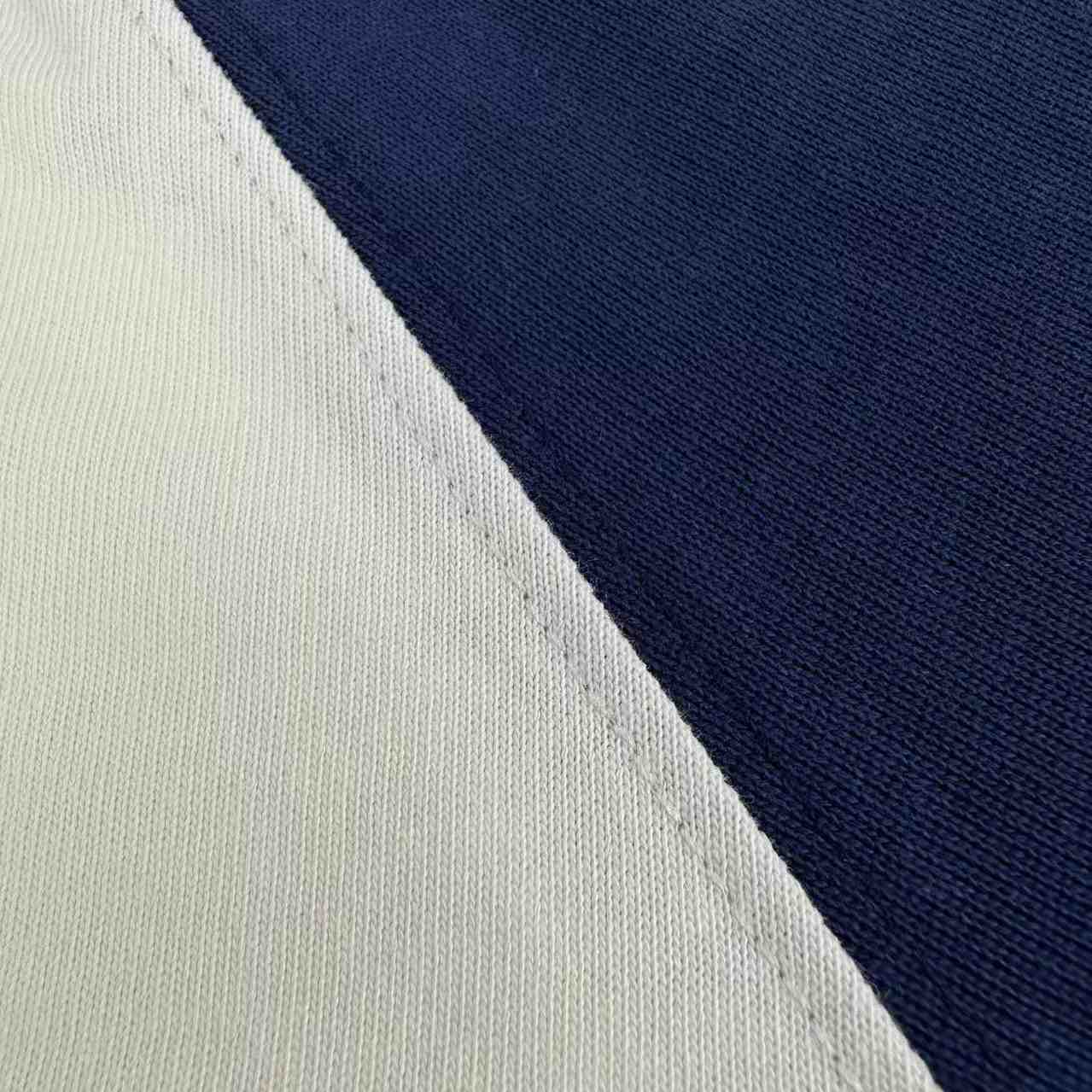 AMI Paris White And Blue Cotton Ami De Coeur Knitted Patch T-shirt - DesignerGu
