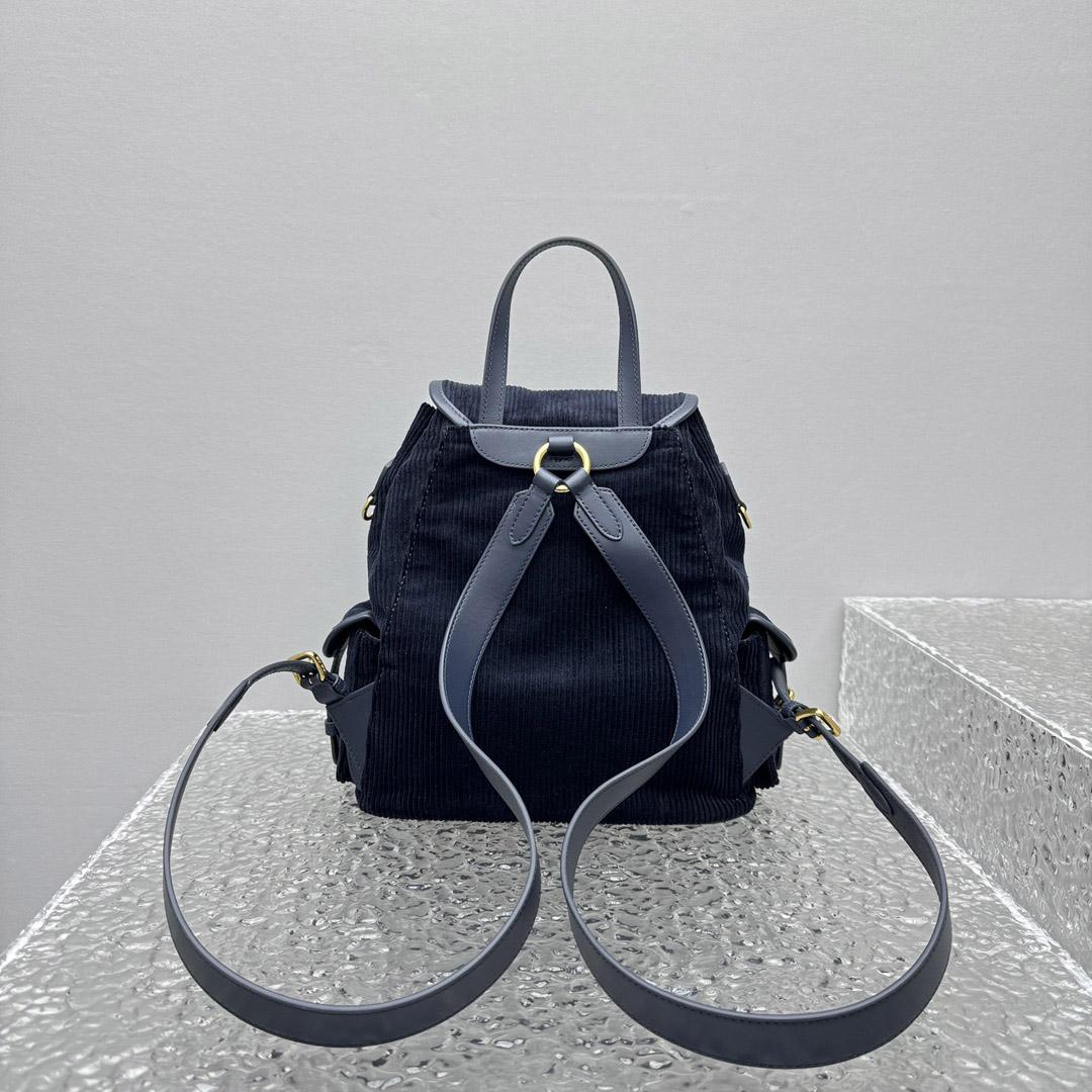 Miu Miu  Large Corduroy Backpack - DesignerGu
