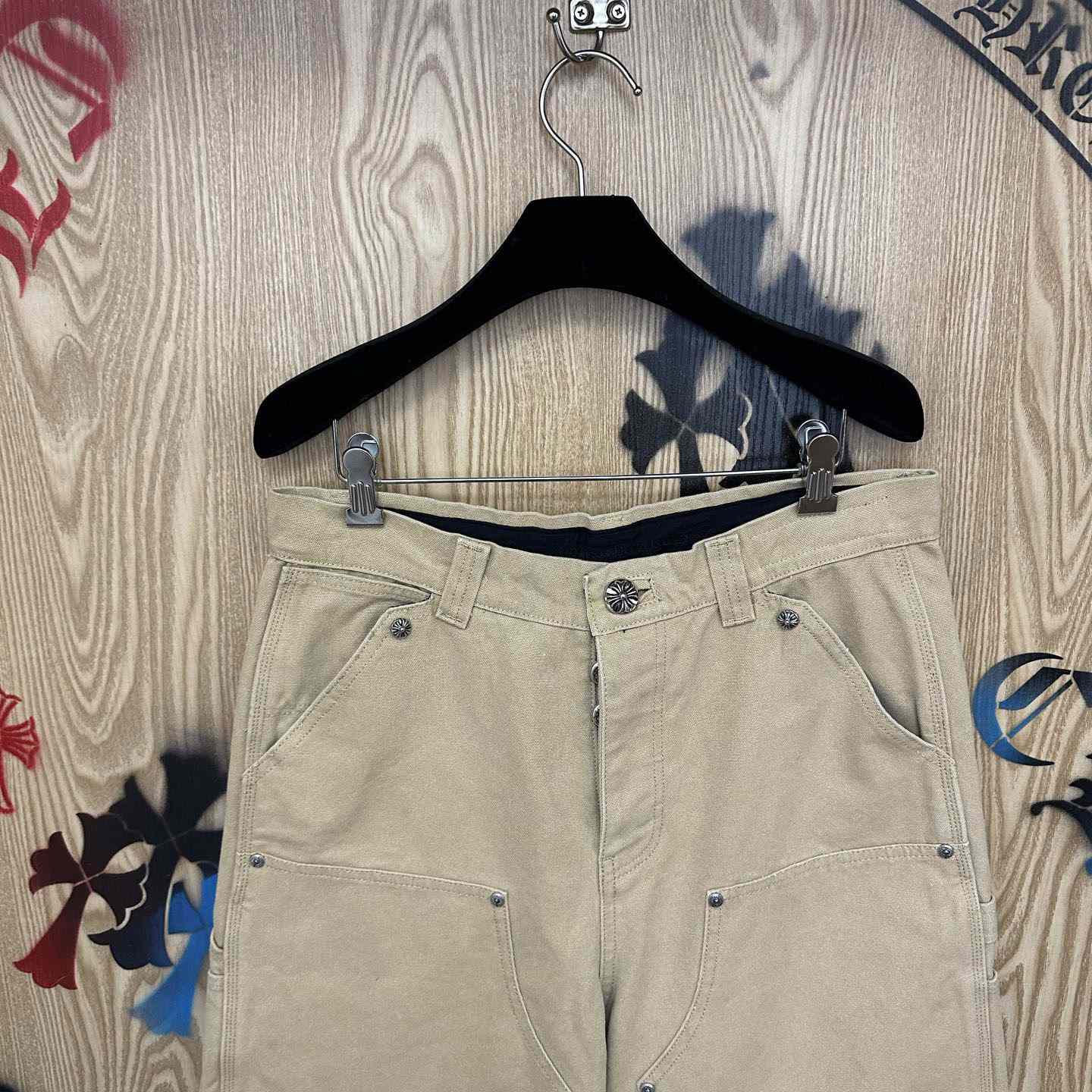 Chrome Hearts Double Knee Cross Patch Shorts - DesignerGu