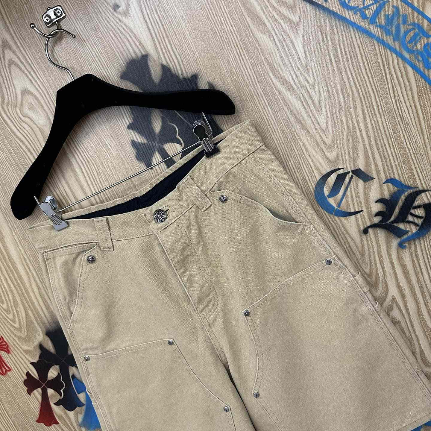 Chrome Hearts Double Knee Cross Patch Shorts - DesignerGu