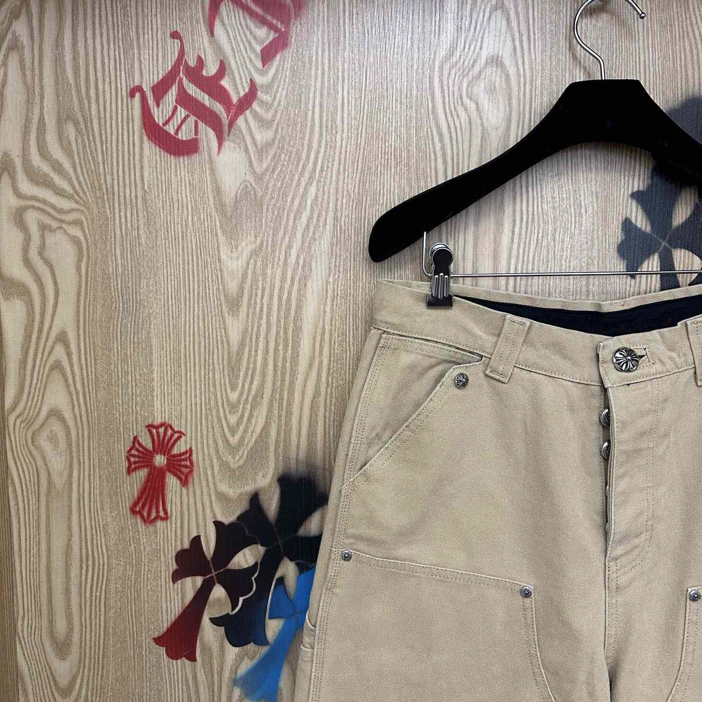 Chrome Hearts Double Knee Cross Patch Shorts - DesignerGu