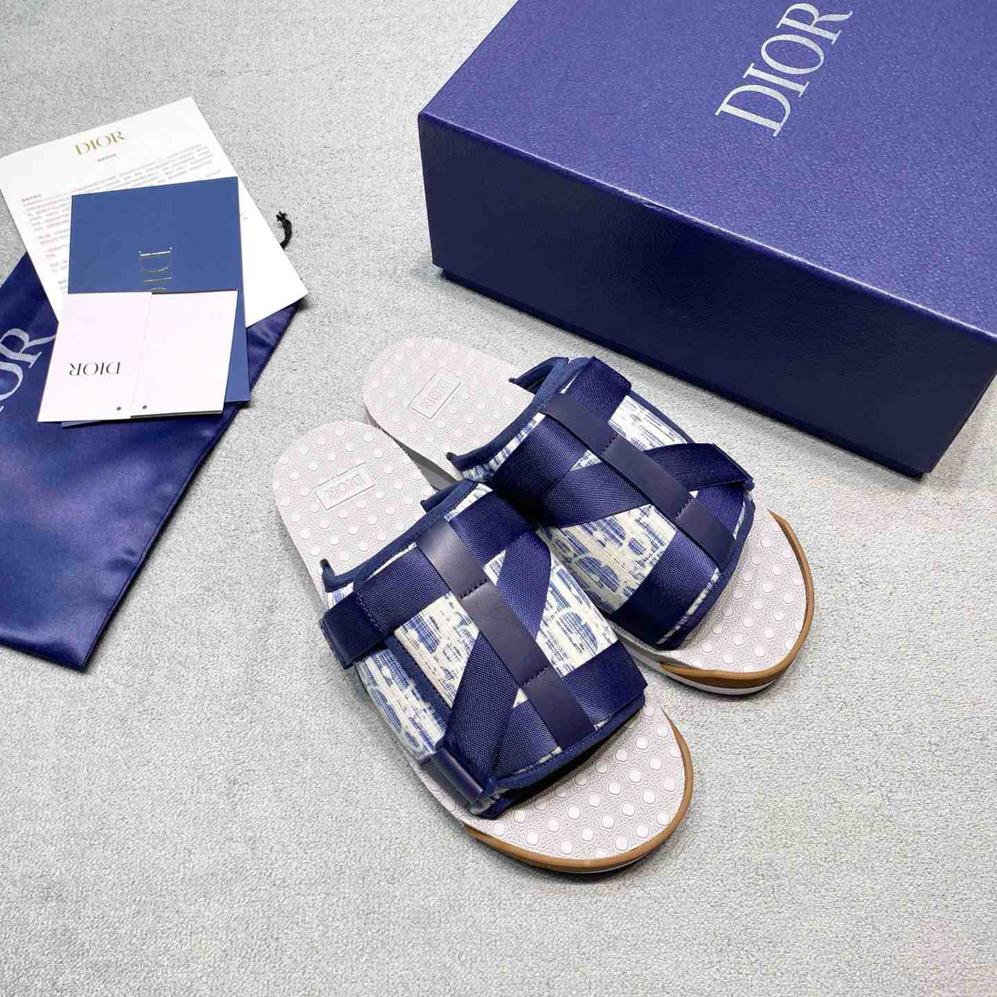 Dior Alpha Sandal 'Dior Oblique - Kasuri Blue' - DesignerGu