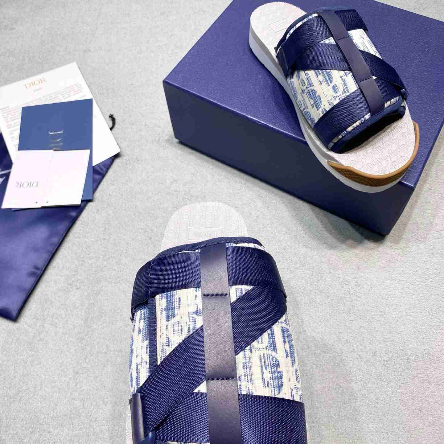 Dior Alpha Sandal 'Dior Oblique - Kasuri Blue' - DesignerGu
