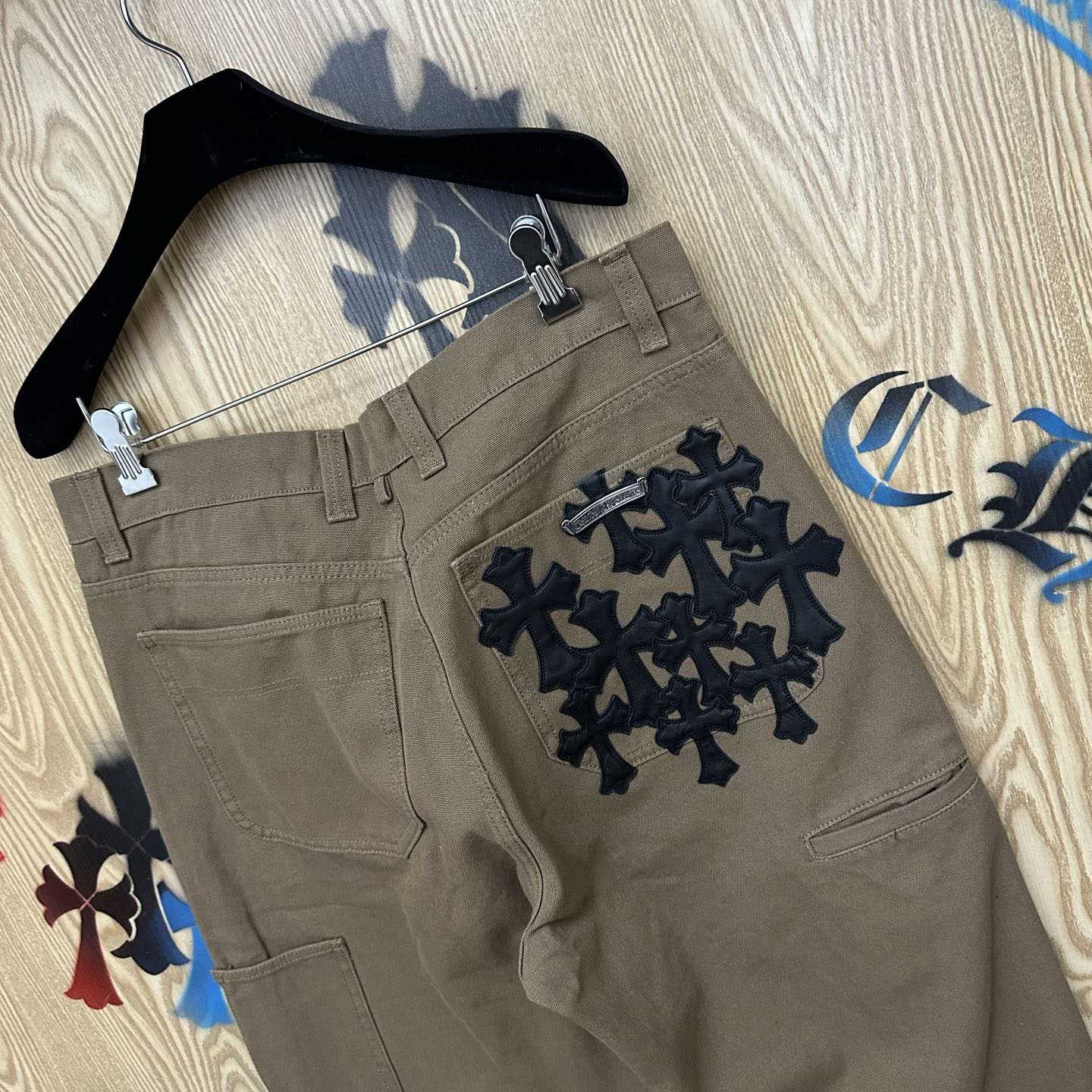 Chrome Hearts Cross Patch Double Knee Carpenter Pants - DesignerGu