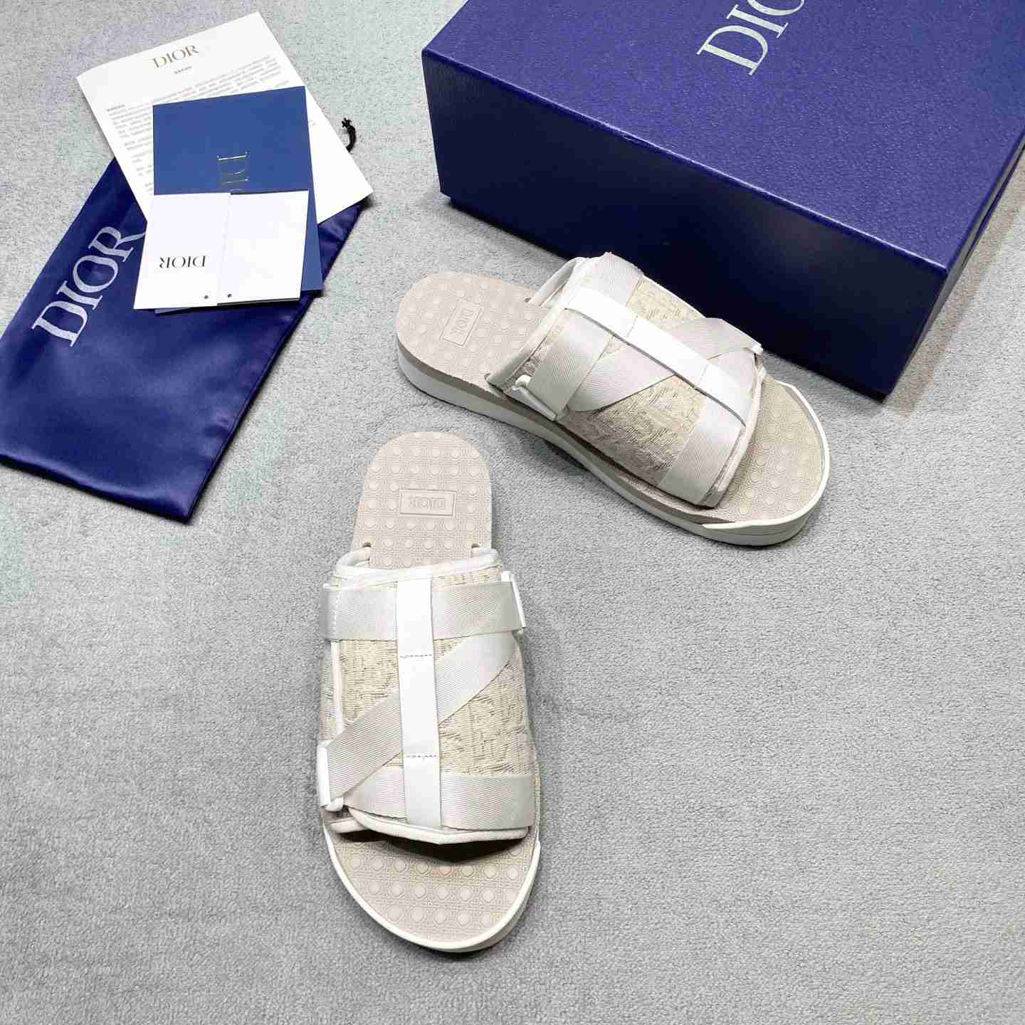 Dior Alpha Sandal 'Dior Oblique - Off-White' - DesignerGu