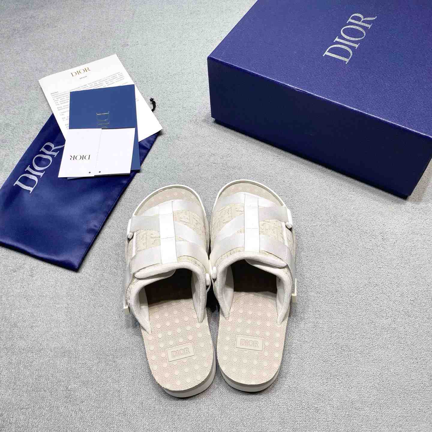 Dior Alpha Sandal 'Dior Oblique - Off-White' - DesignerGu