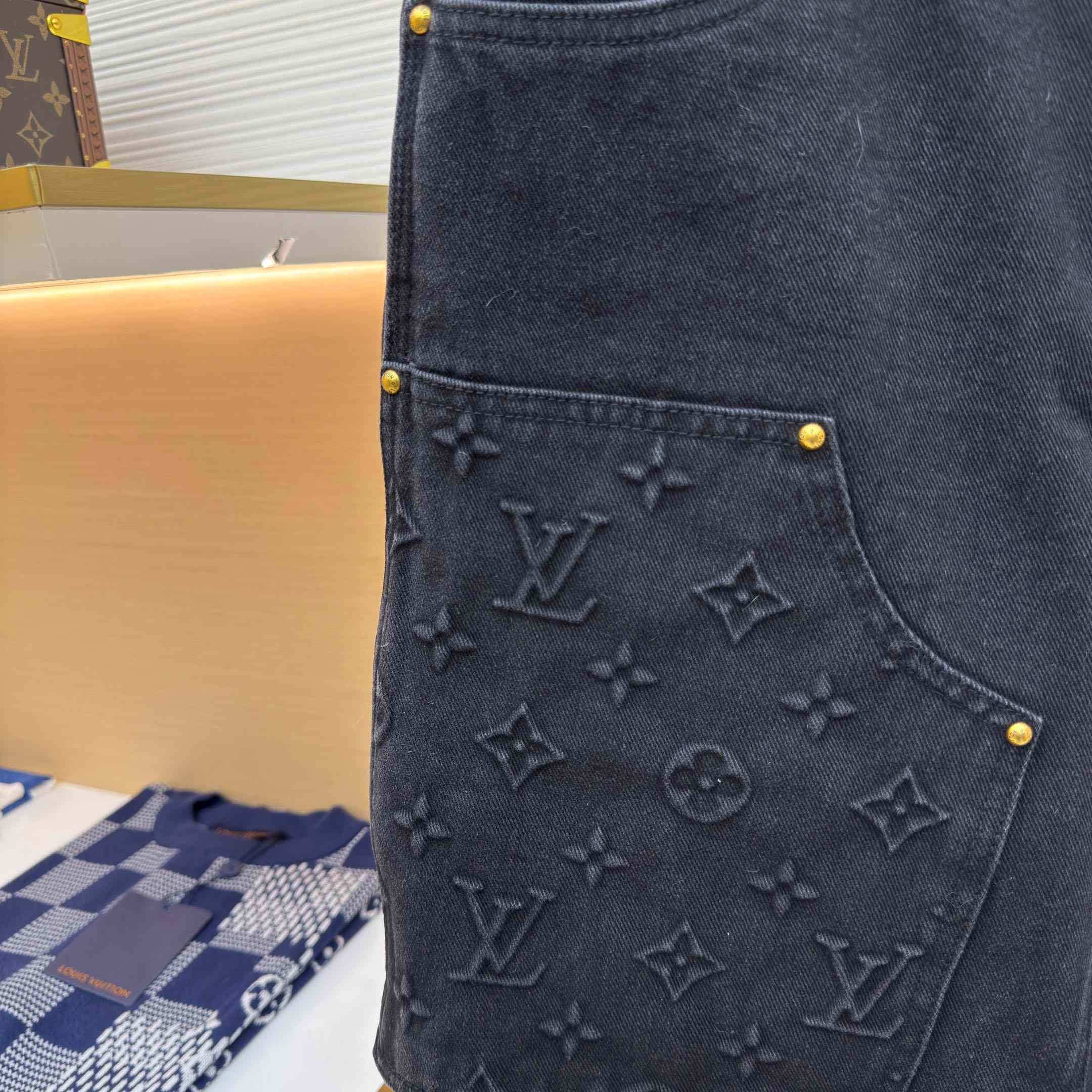 Louis Vuitton Denim Carpenter Shorts  - DesignerGu