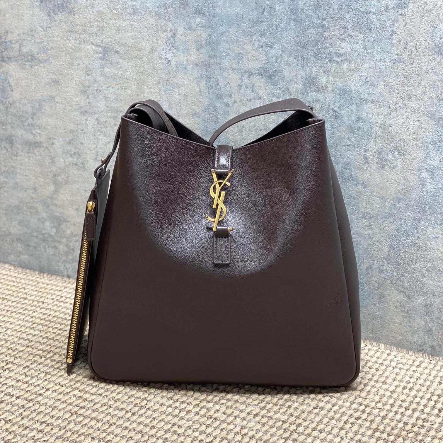 Saint Laurent LE 5 À 7 Supple LARGE In Grained Leather - DesignerGu
