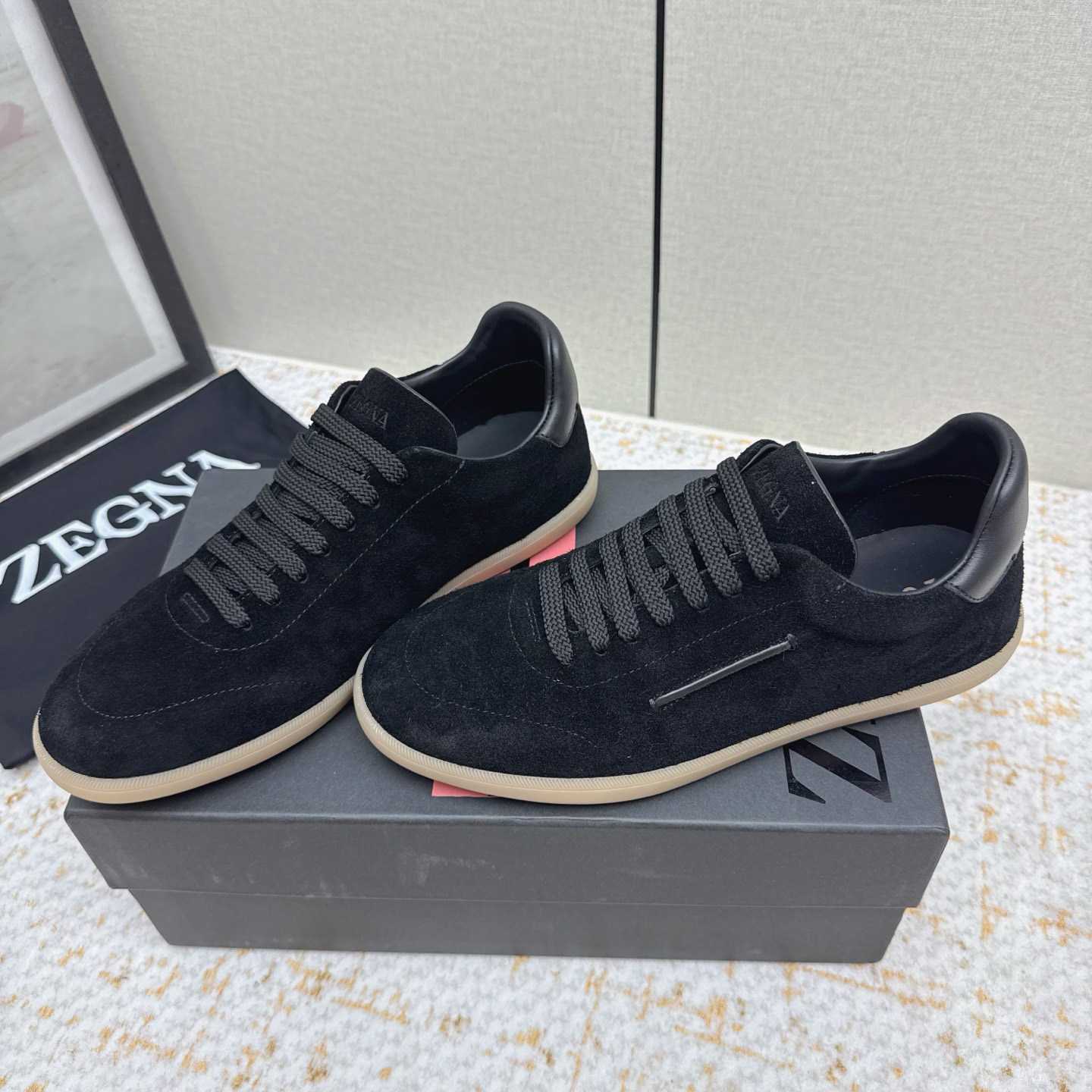 Zegna 232 Suede Sneakers - DesignerGu