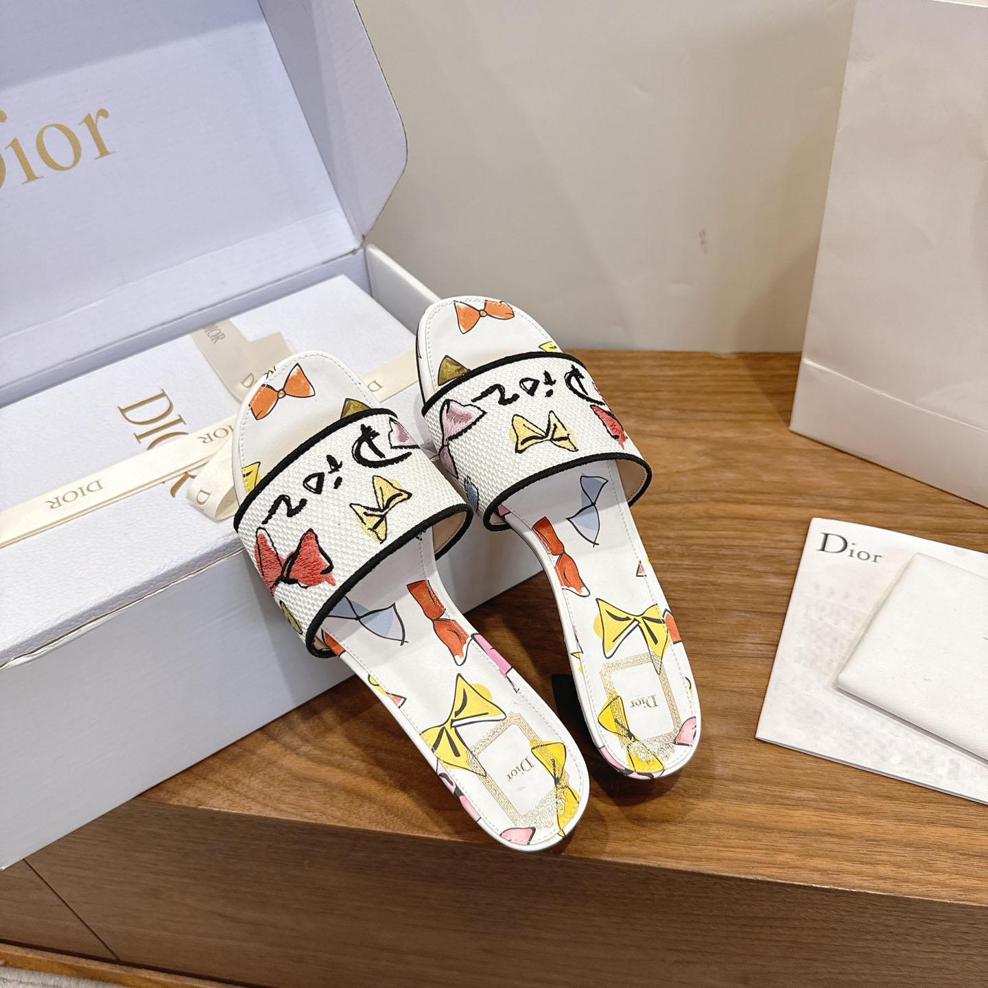Dior Dioriviera Dway Heeled Slide - DesignerGu
