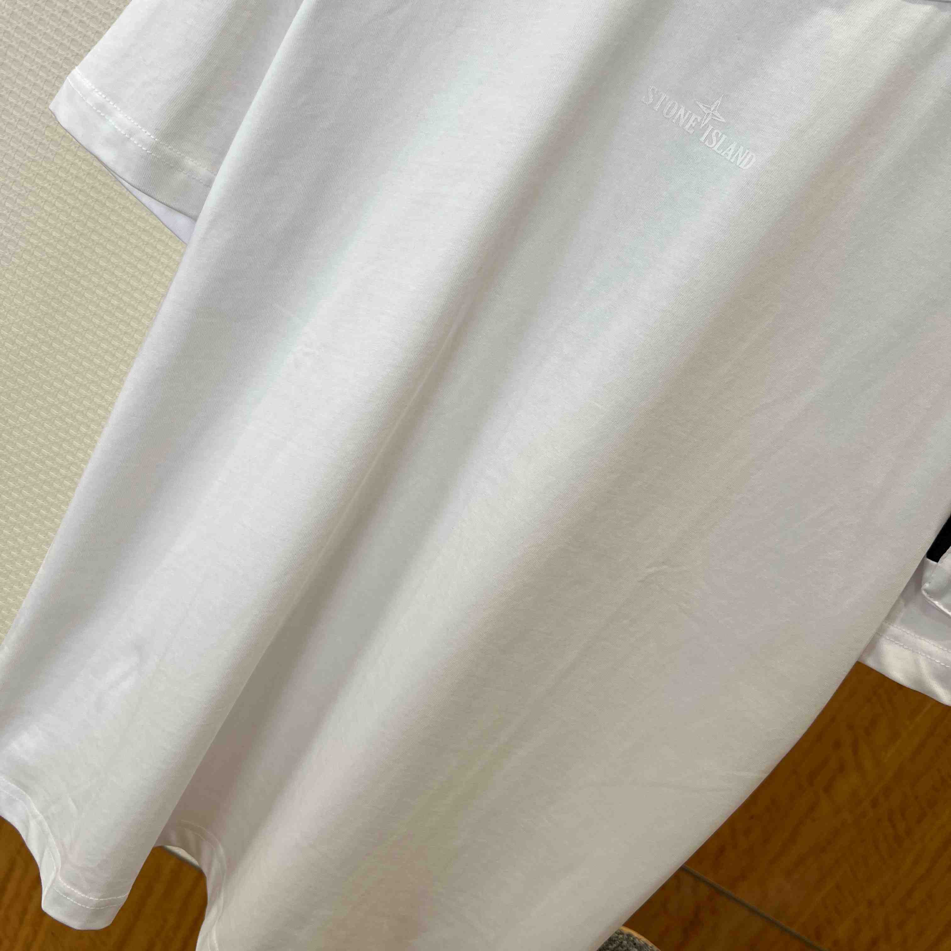 Stone Island Short-Sleeved Cotton T-shirt - DesignerGu