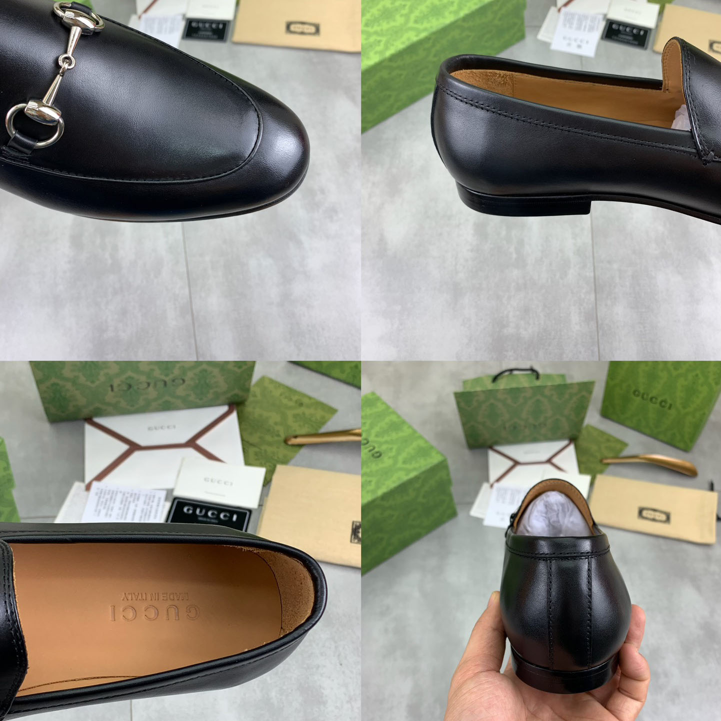 Gucci Jordaan Horsebit Leather Loafers - DesignerGu