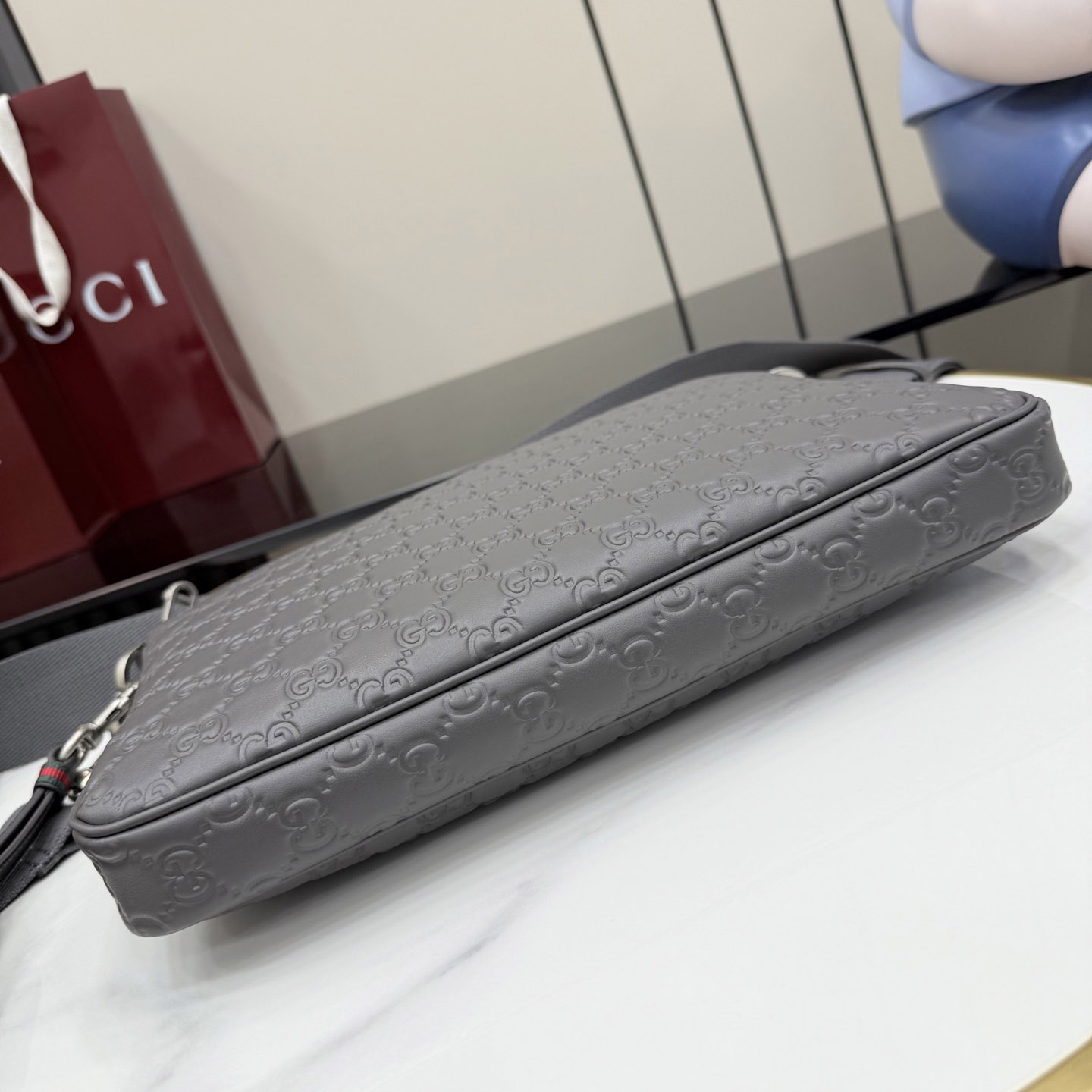 Gucci GG Emblem Medium Crossbody Bag 850214 - DesignerGu