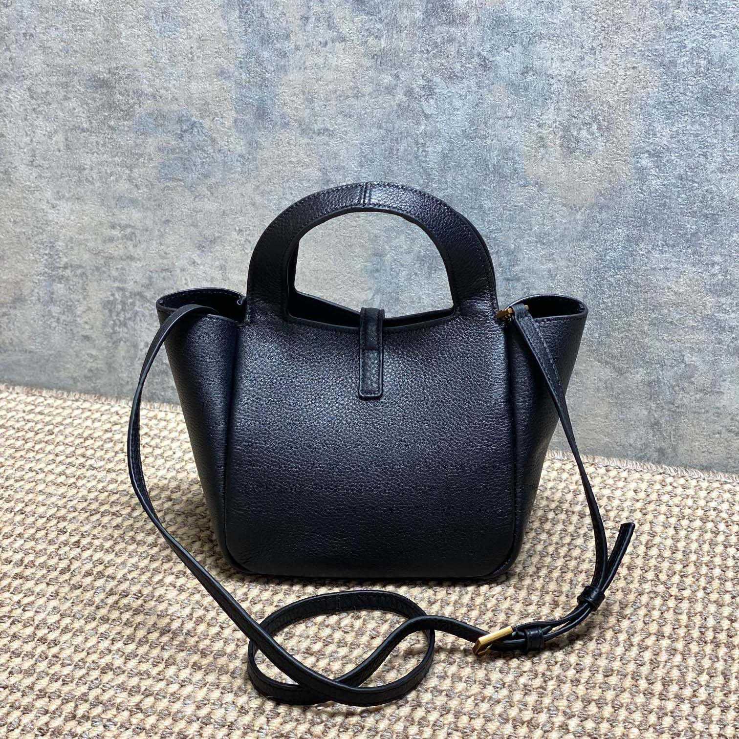 Saint Laurent LE 5 À 7 BABY BEA In Grained Leather - DesignerGu