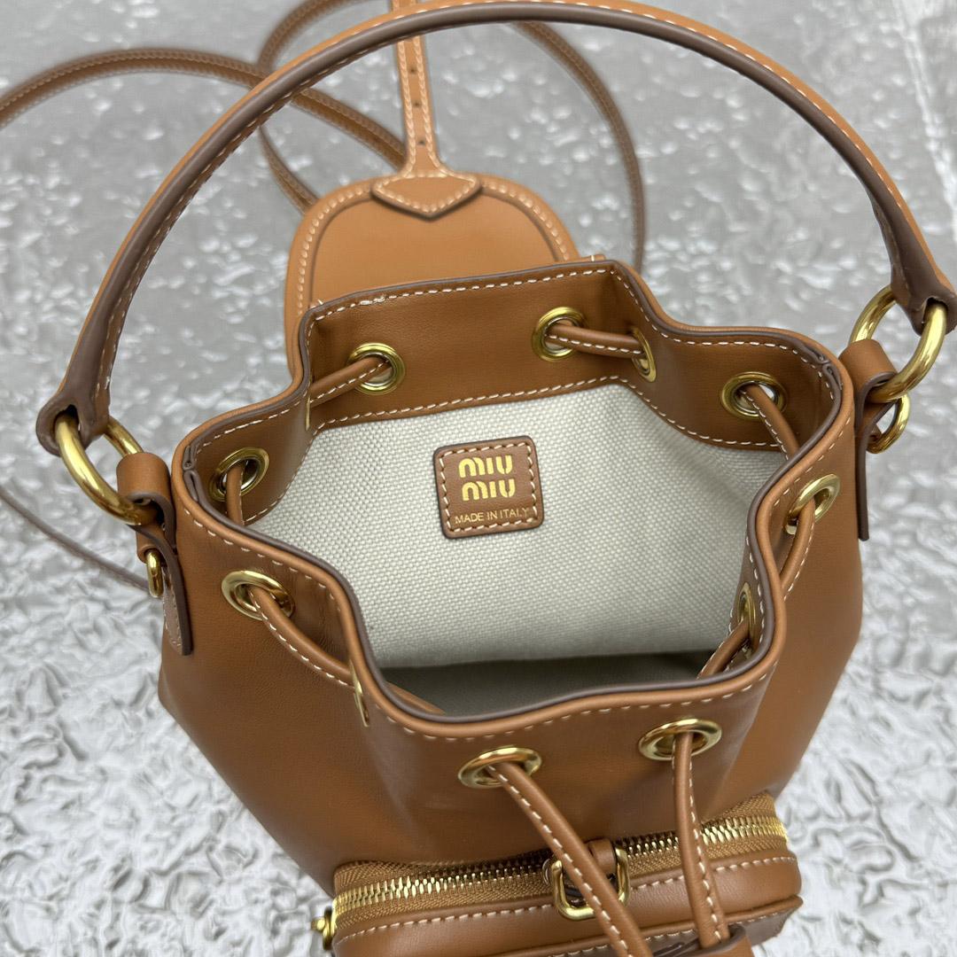 Miu Miu  Leather Mini-Backpack - DesignerGu