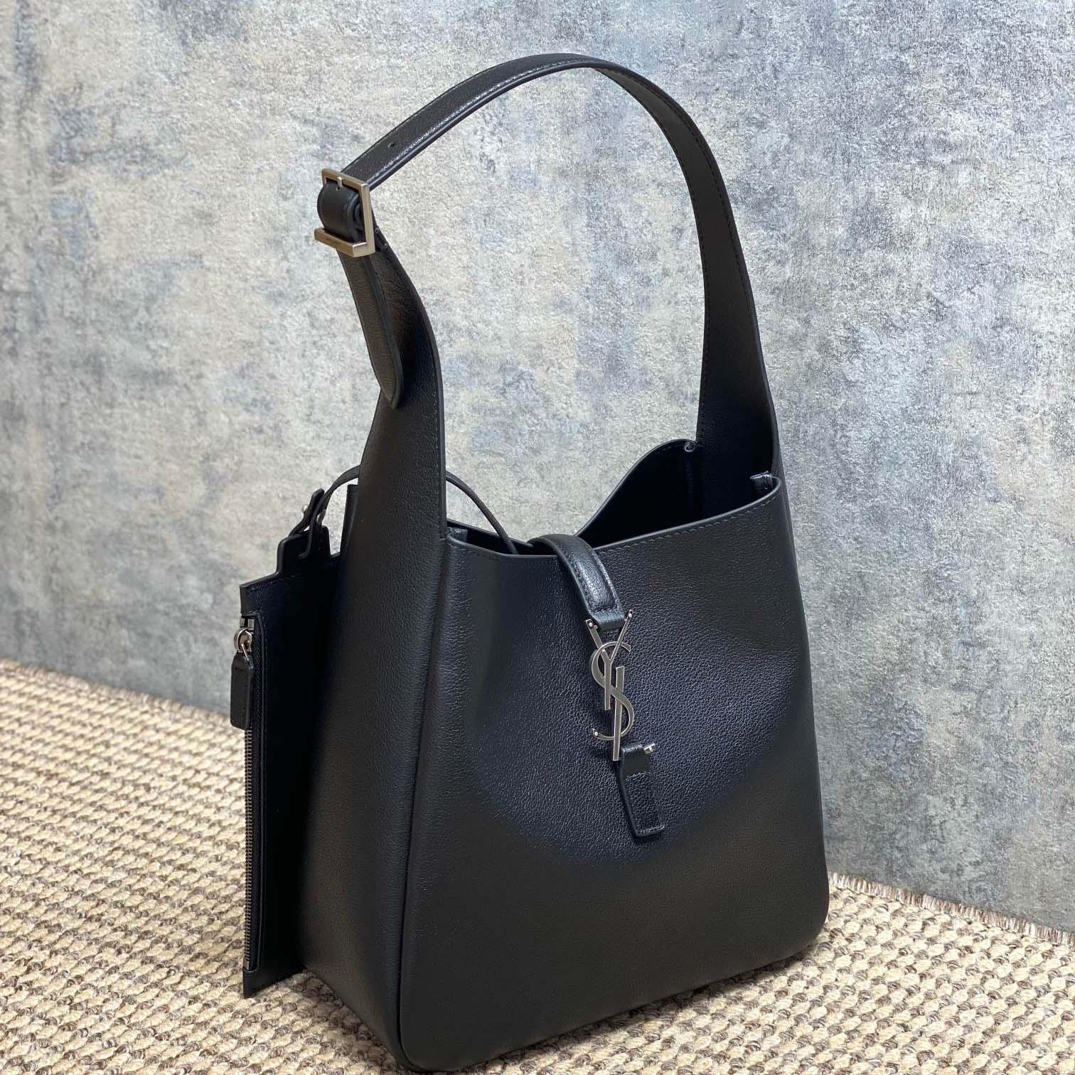 Saint Laurent LE 5 À 7 Supple Small In Grained Leather - DesignerGu