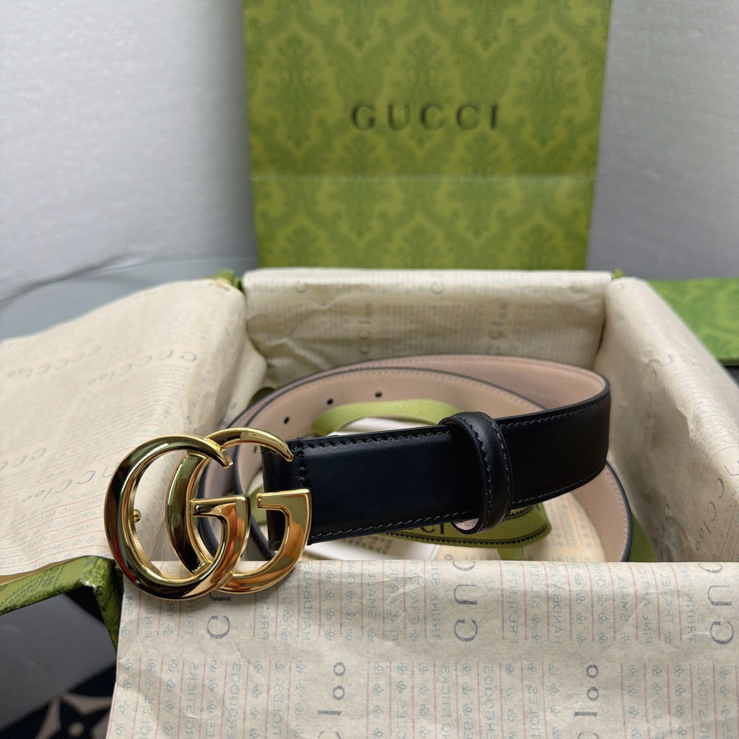 Gucci  Flat Marmont Belt - DesignerGu
