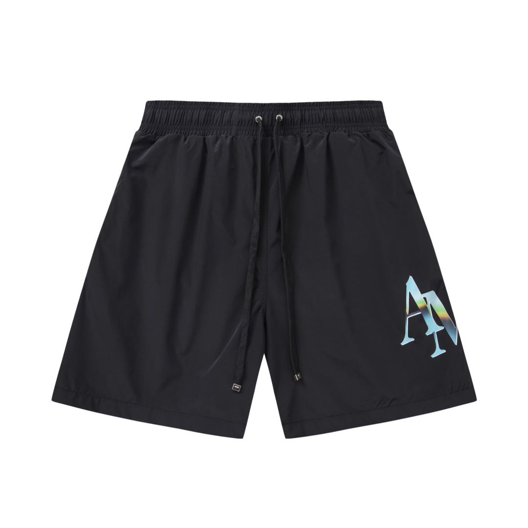Amiri Staggered Chrome Swim Trunk 'Black' - DesignerGu