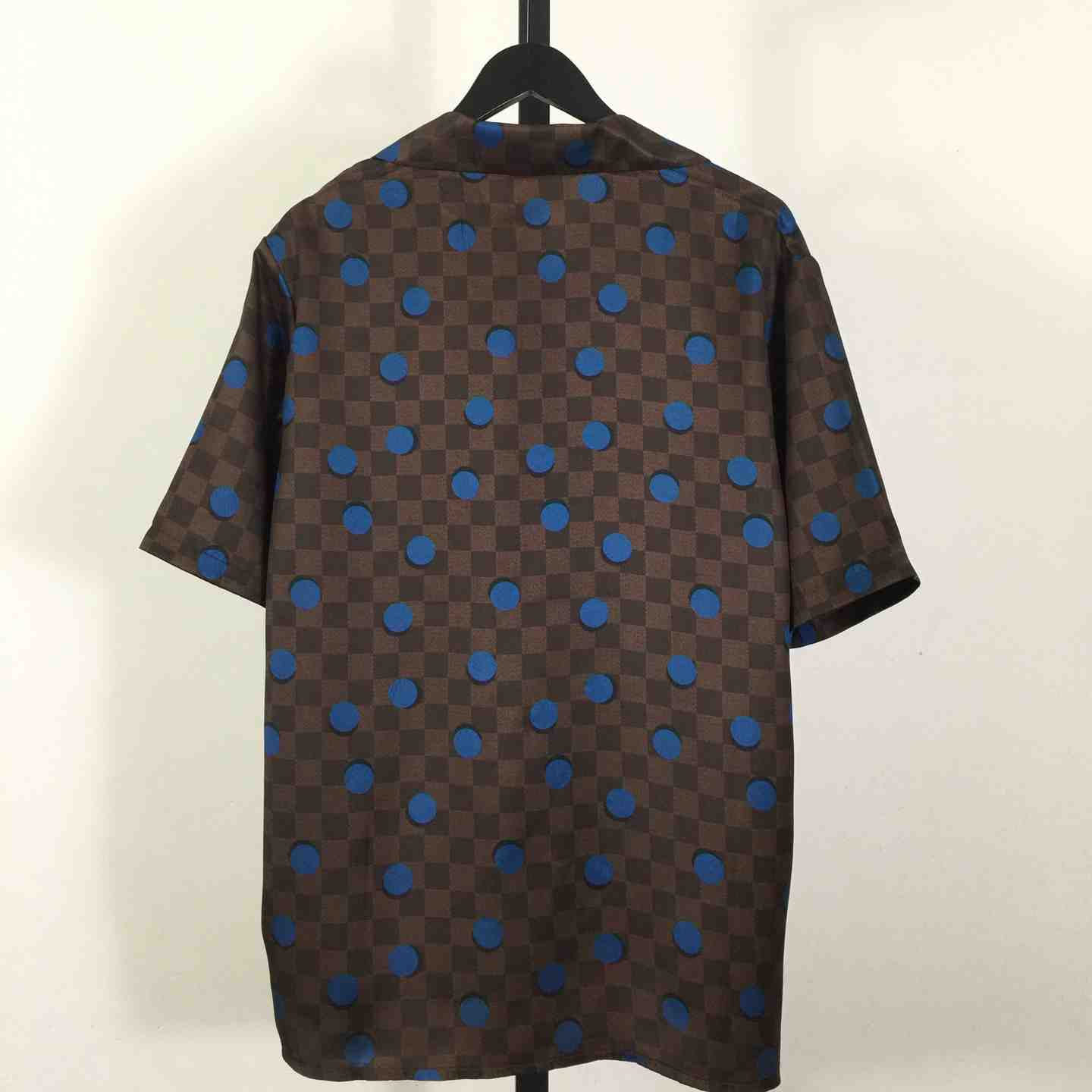 Louis Vuitton Damier Silk Short-Sleeved Shirt    - DesignerGu