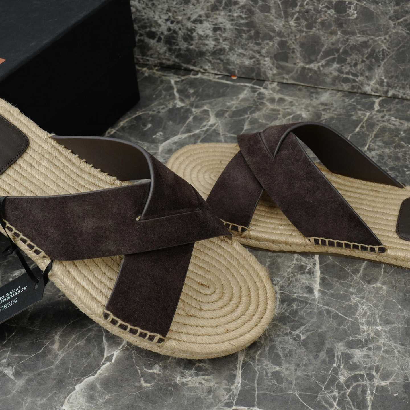 Zegna Crossover-Strap Suede Espadrilles - DesignerGu