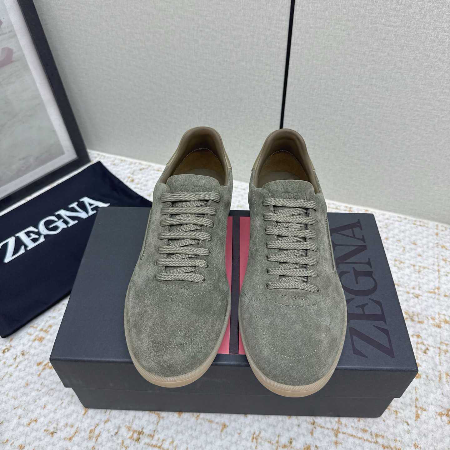 Zegna 232 Suede Sneakers - DesignerGu