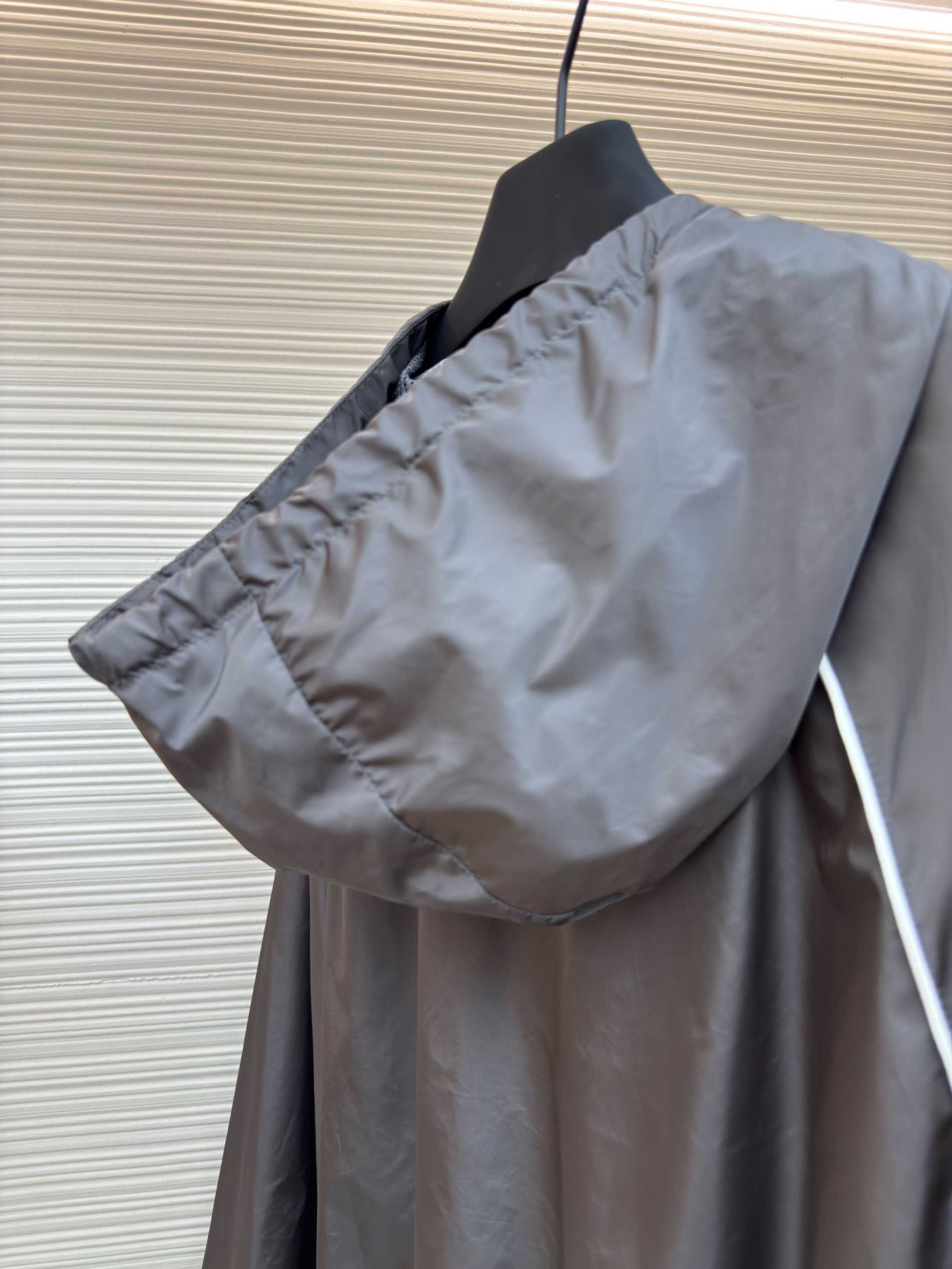 Miu Miu Gray Technical Silk Zipper Jacket - DesignerGu