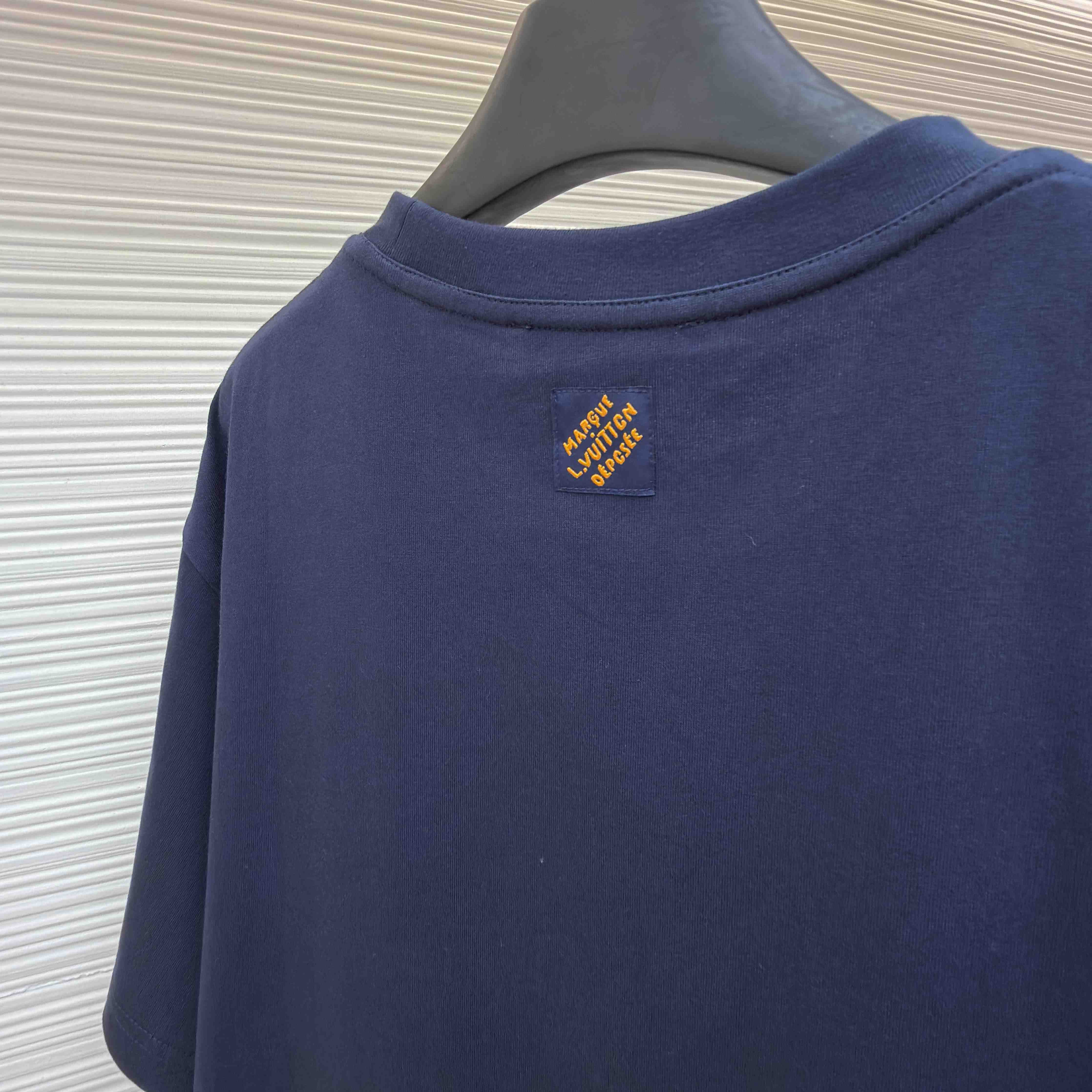 Louis Vuitton Denim Signature T-Shirt   1AK7HB - DesignerGu