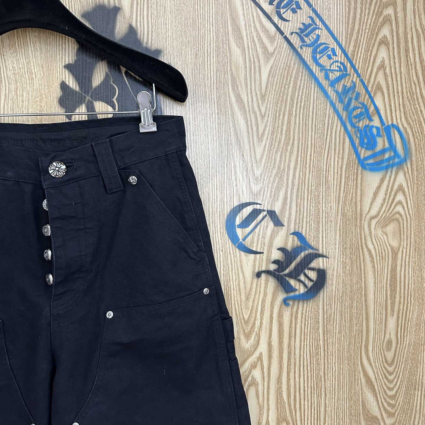 Chrome Hearts Double Knee Cross Patch Shorts - DesignerGu