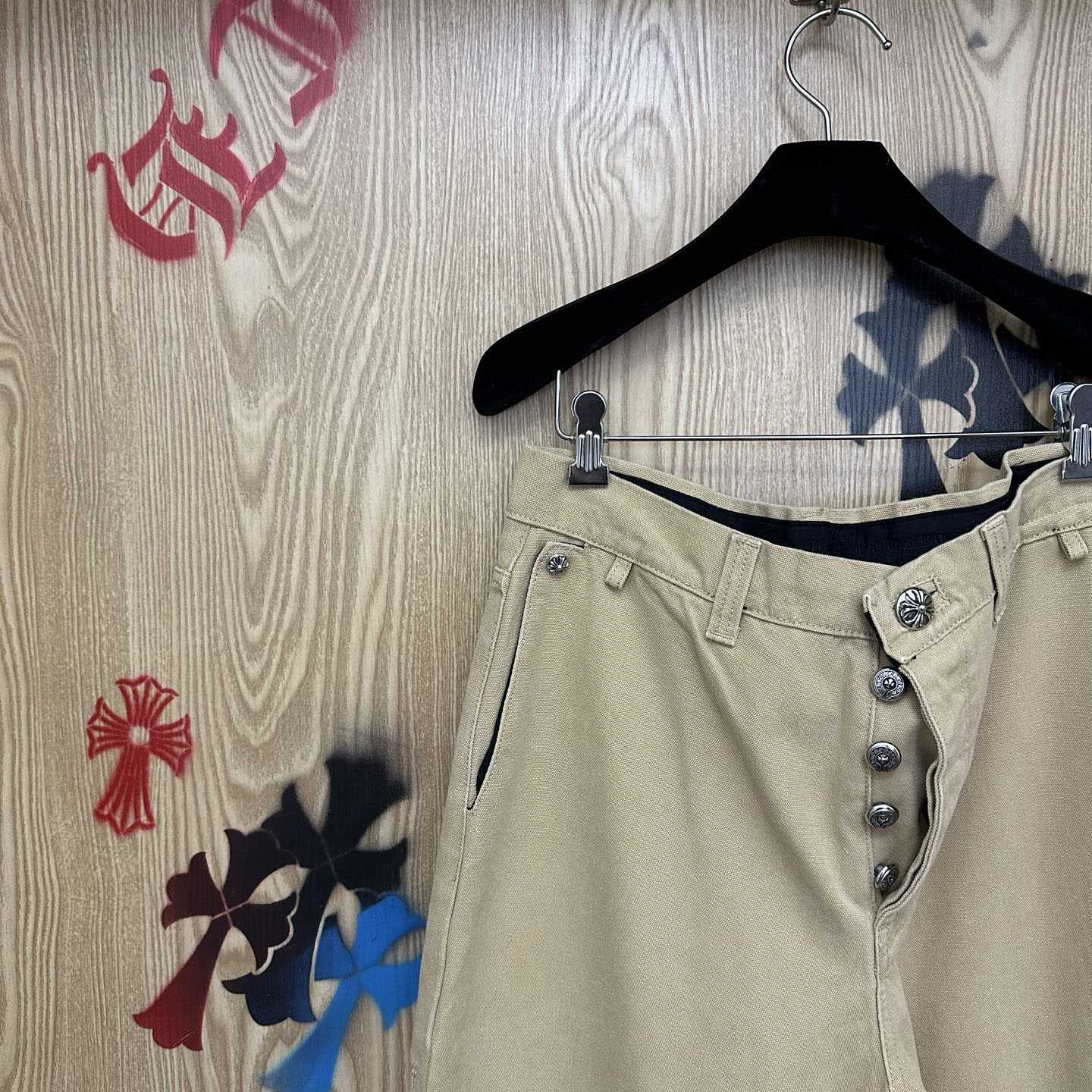 Chrome Hearts Cross Patch Double Knee Carpenter Pants - DesignerGu