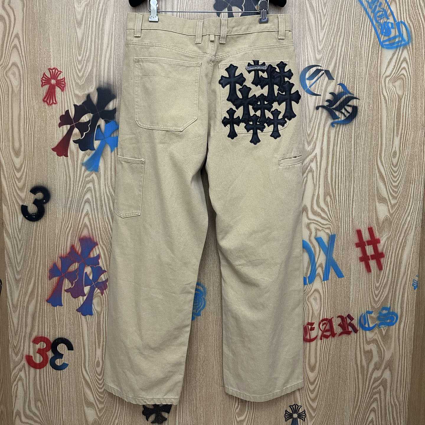 Chrome Hearts Cross Patch Double Knee Carpenter Pants - DesignerGu