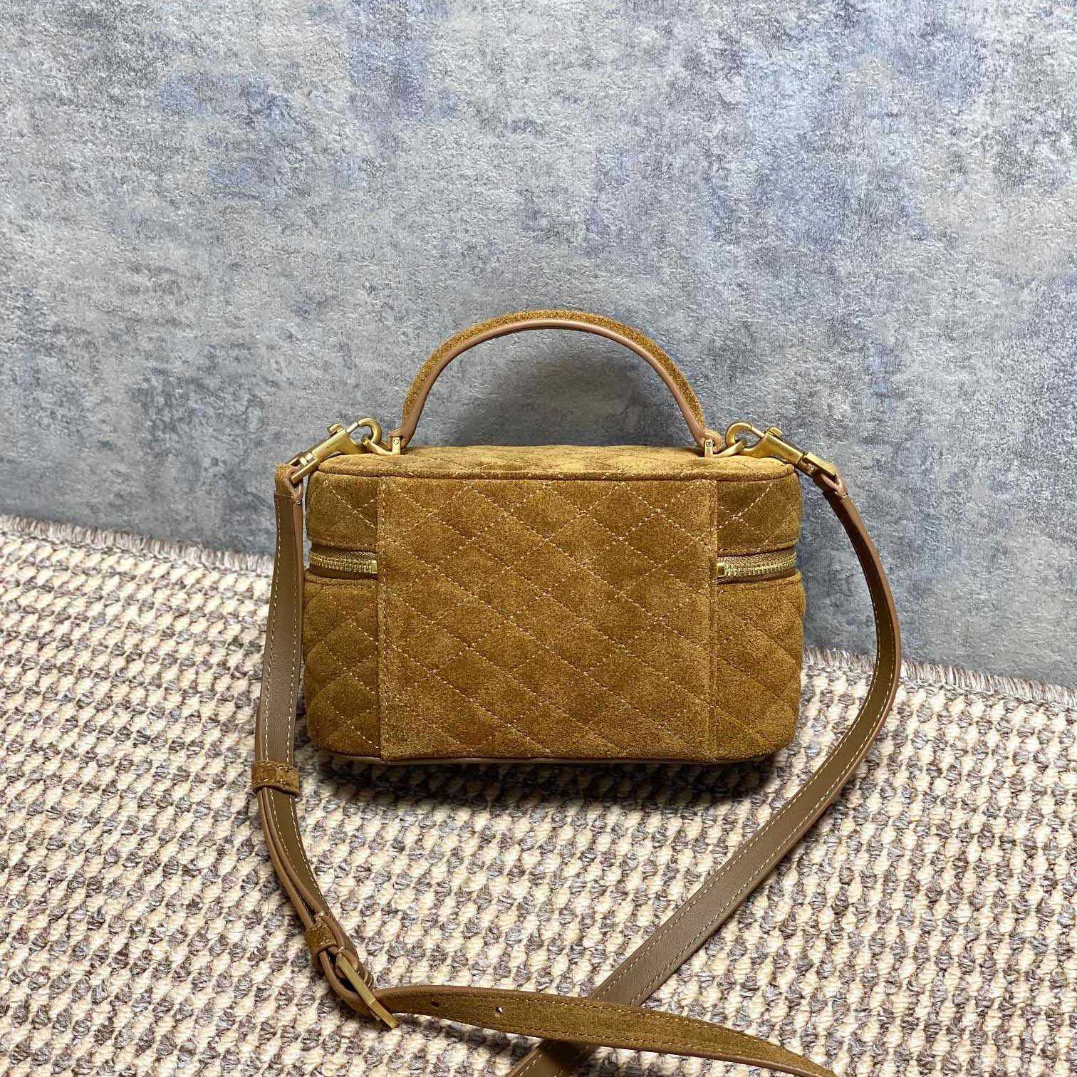 Saint Laurent GABY Vanity In Suede - DesignerGu