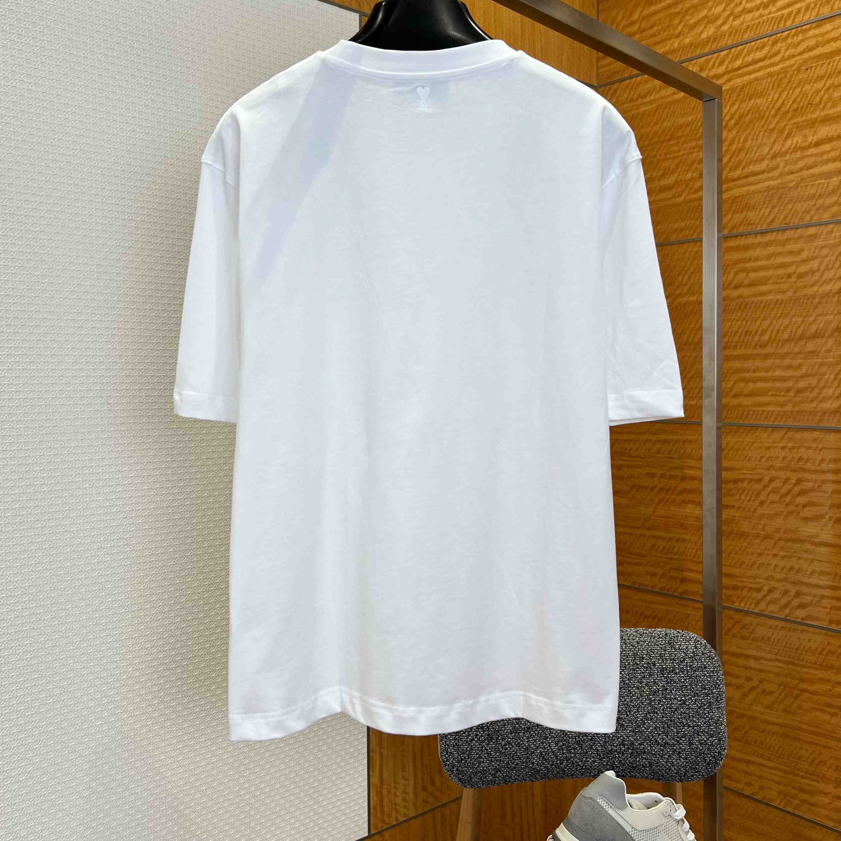 AMI Paris White Cotton Post It 