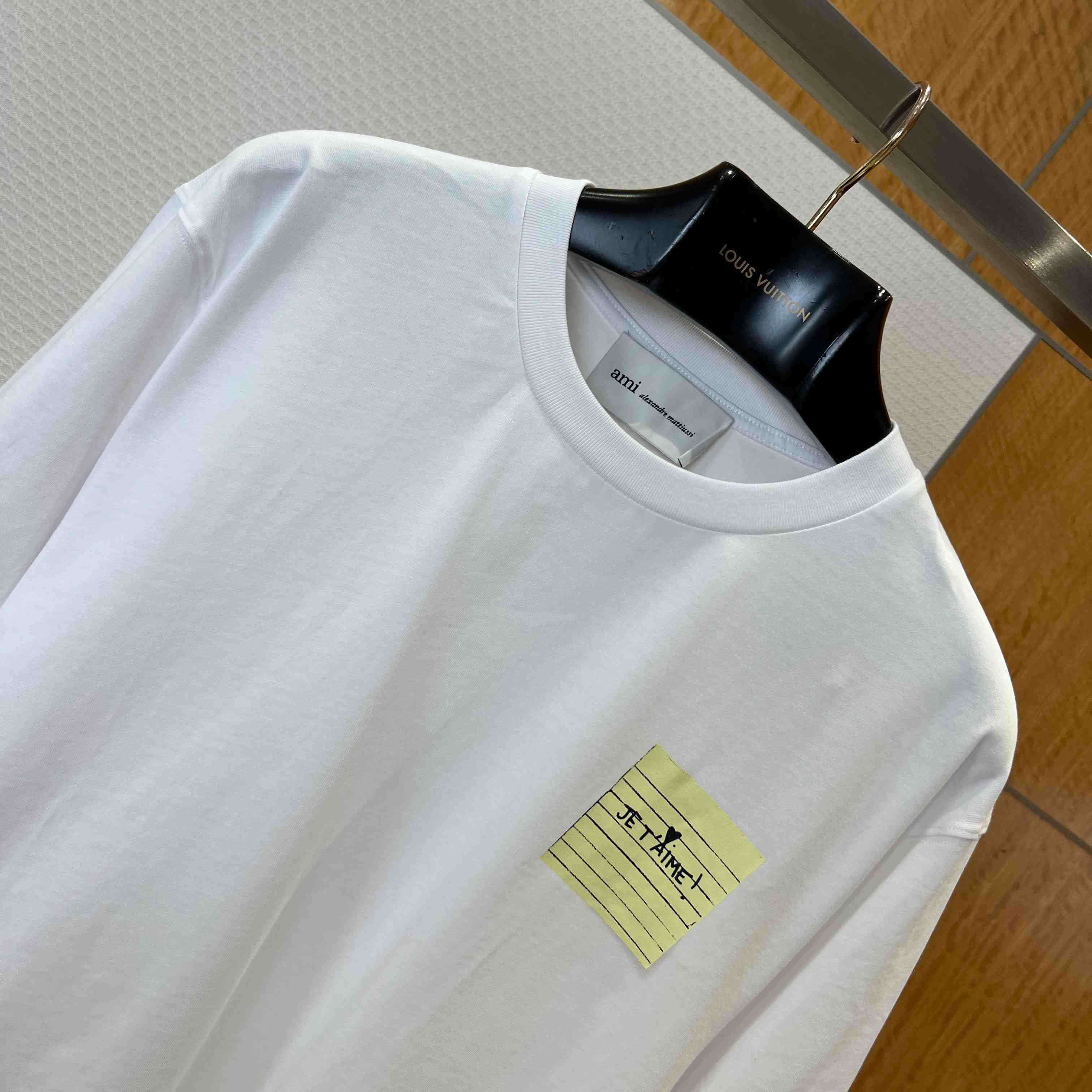 AMI Paris White Cotton Post It 