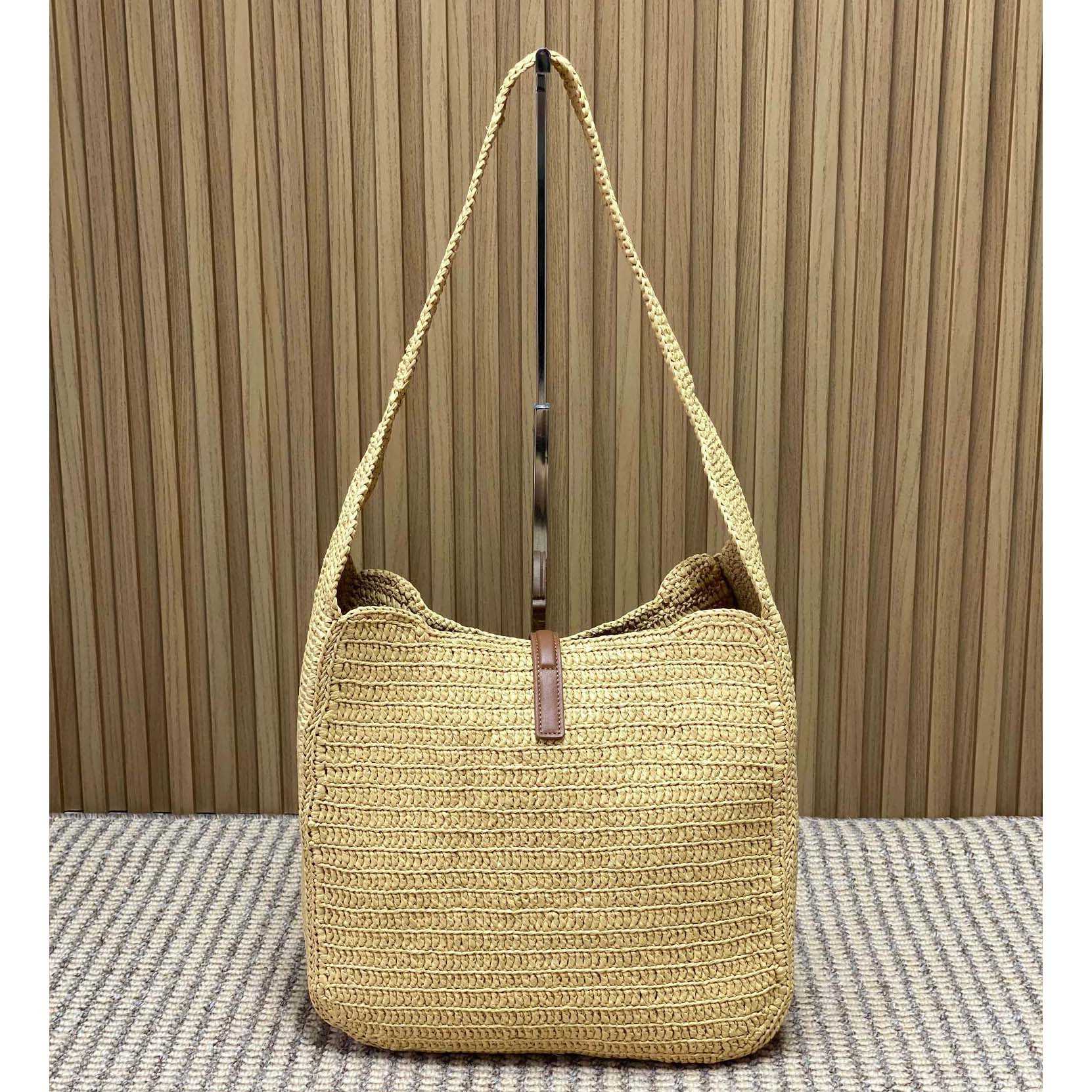 Saint Laurent LE 5 À 7 Supple Large In Raffia - DesignerGu