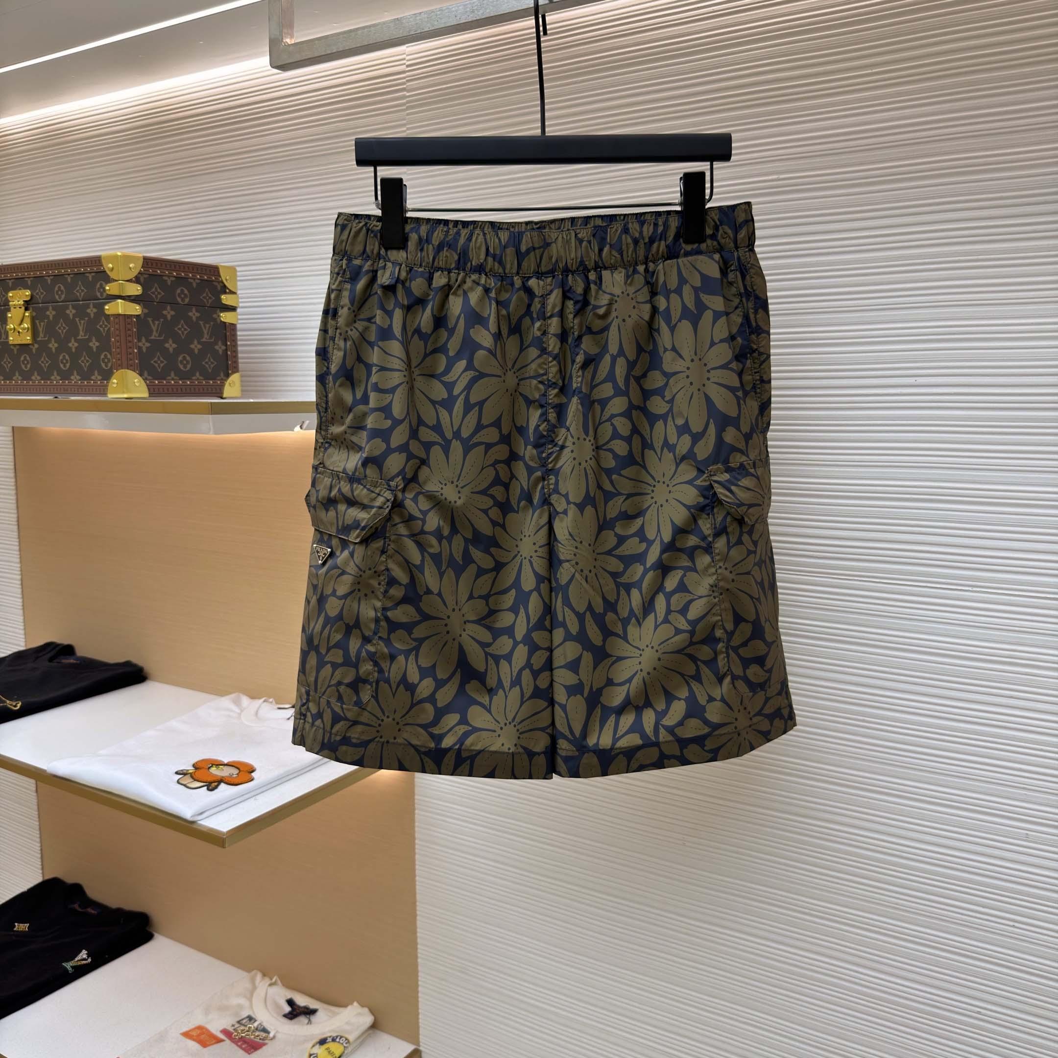 Prada Printed Re-Nylon Swim Trunks - DesignerGu