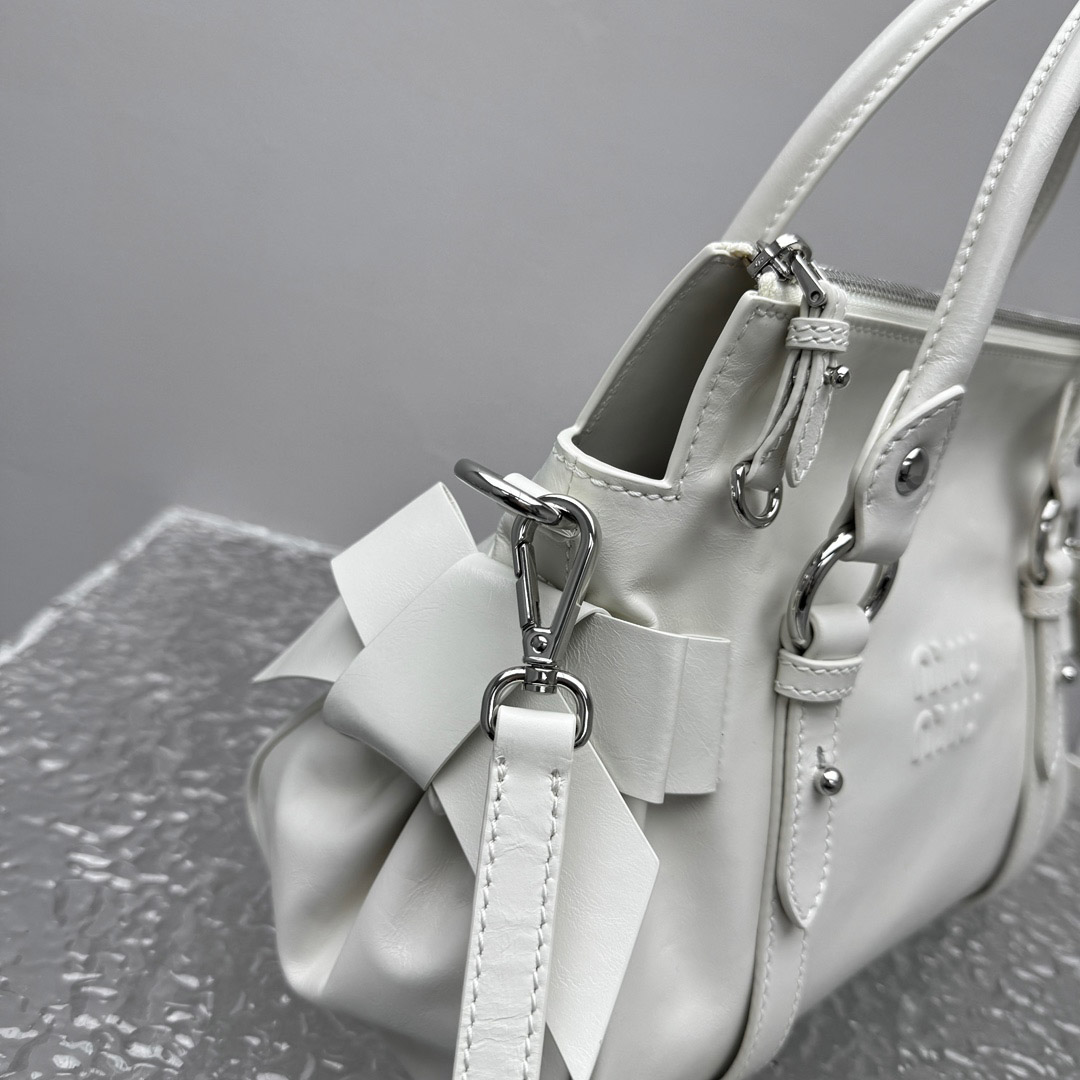 Miu Miu Shiny Leather Top-Handle Bag - DesignerGu