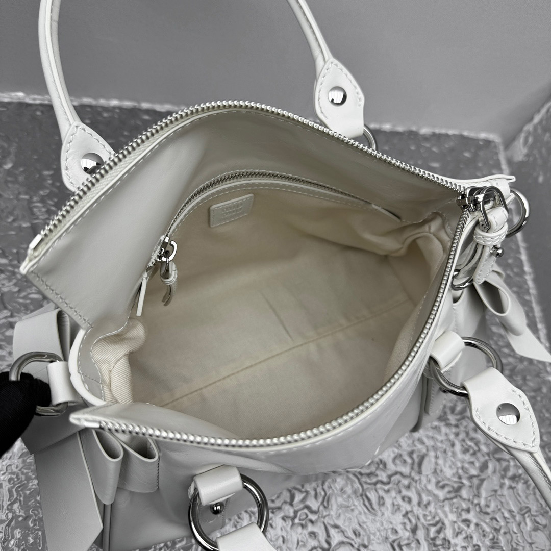 Miu Miu Shiny Leather Top-Handle Bag - DesignerGu