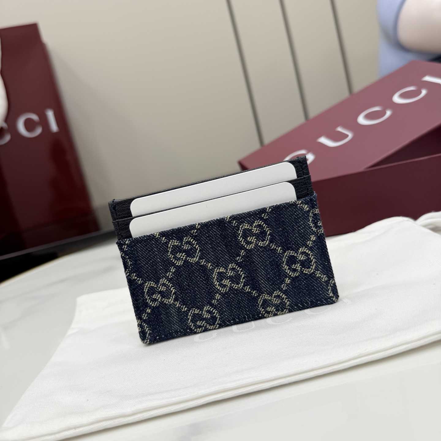 Gucci Card case With Gucci Plaque - DesignerGu