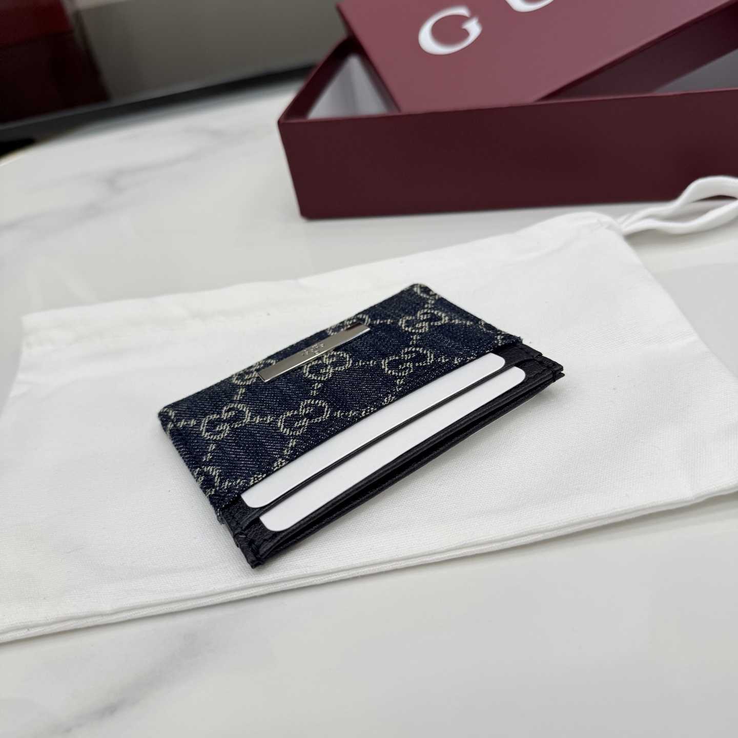 Gucci Card case With Gucci Plaque - DesignerGu