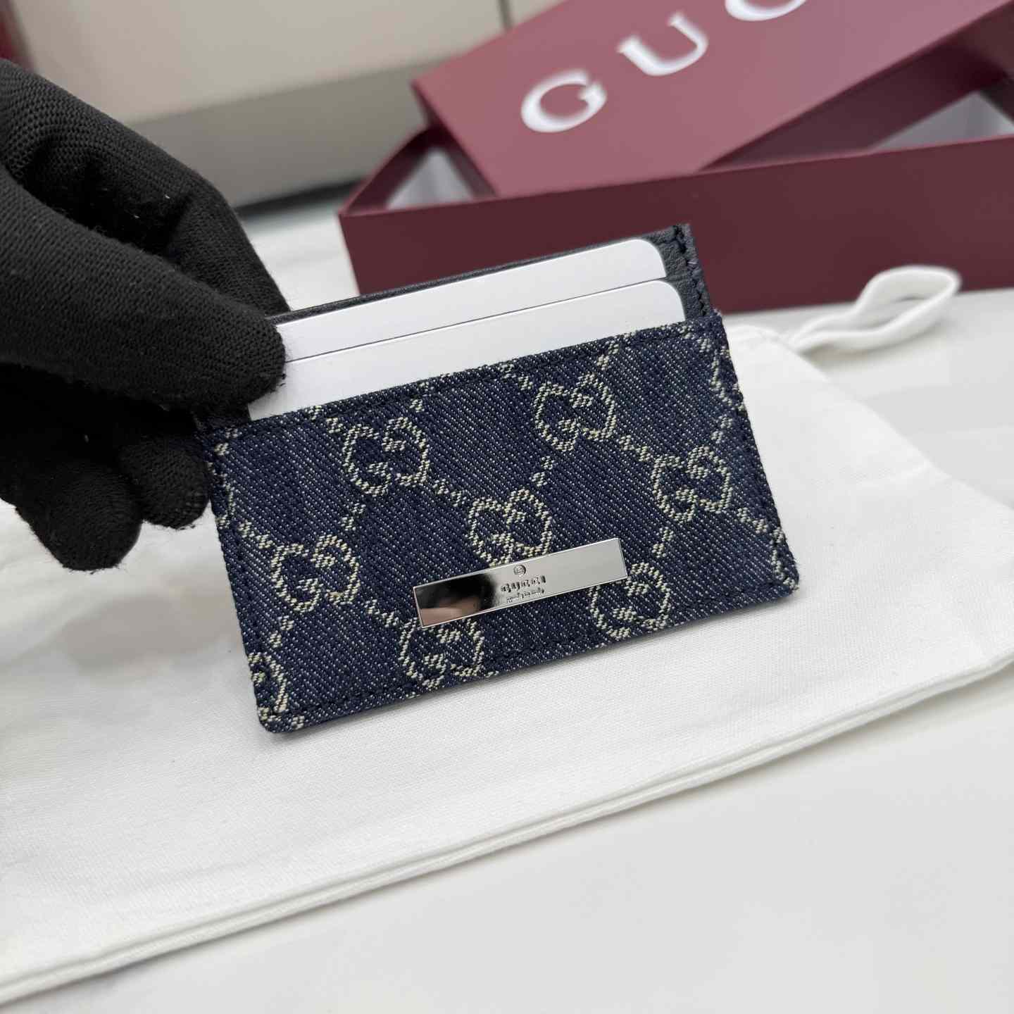 Gucci Card case With Gucci Plaque - DesignerGu