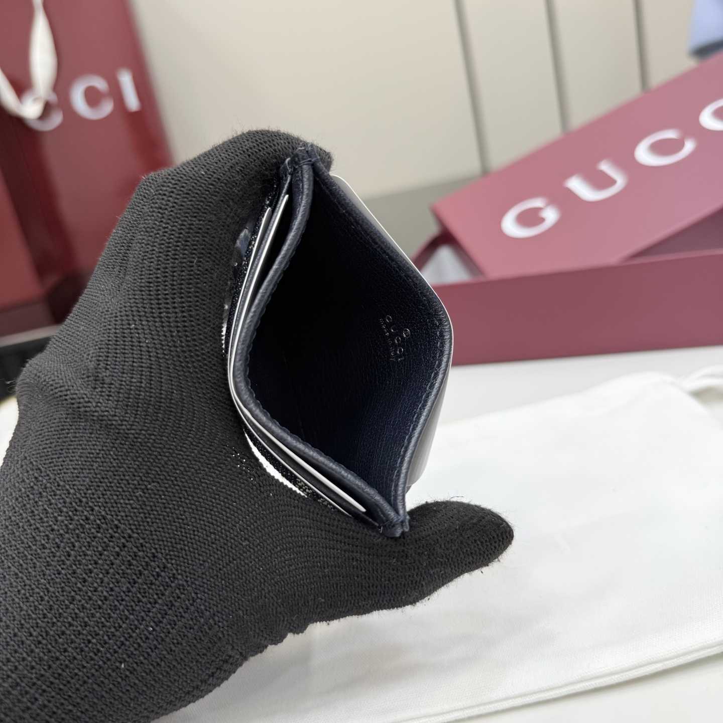Gucci Card case With Gucci Plaque - DesignerGu