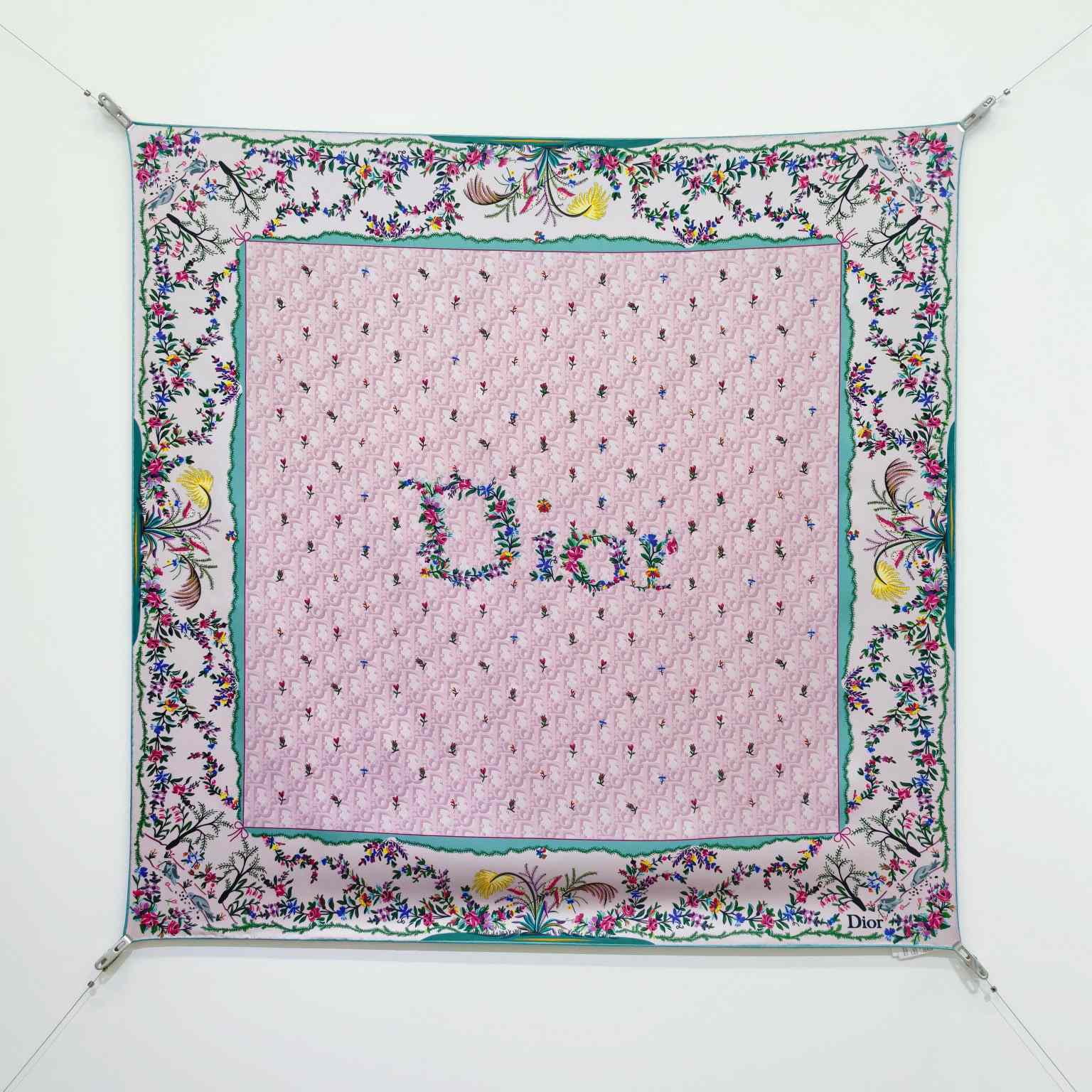 Dior Dioramour Revolution Flowers 90 Square Scarf - DesignerGu