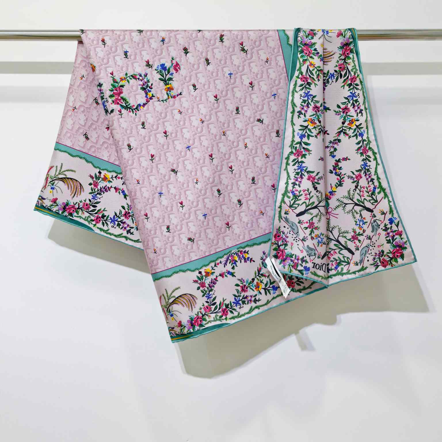 Dior Dioramour Revolution Flowers 90 Square Scarf - DesignerGu
