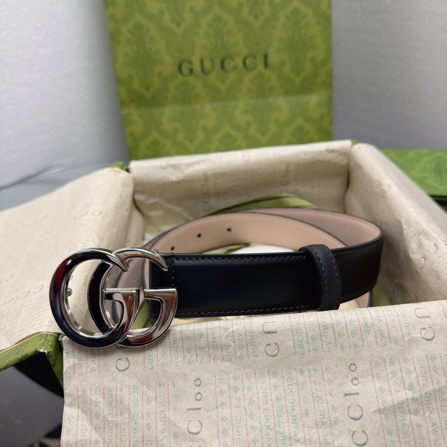 Gucci  Flat Marmont Belt - DesignerGu